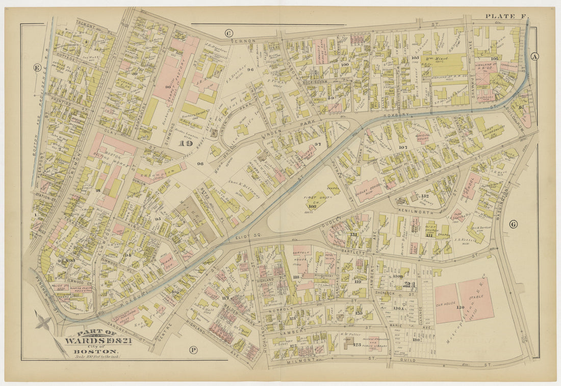 This old map of Boston, Brighton, Charlestown, Dorchester, Massachusetts, Roxbury, , West Roxbury was created by G.W. Bromley & Co in 1883