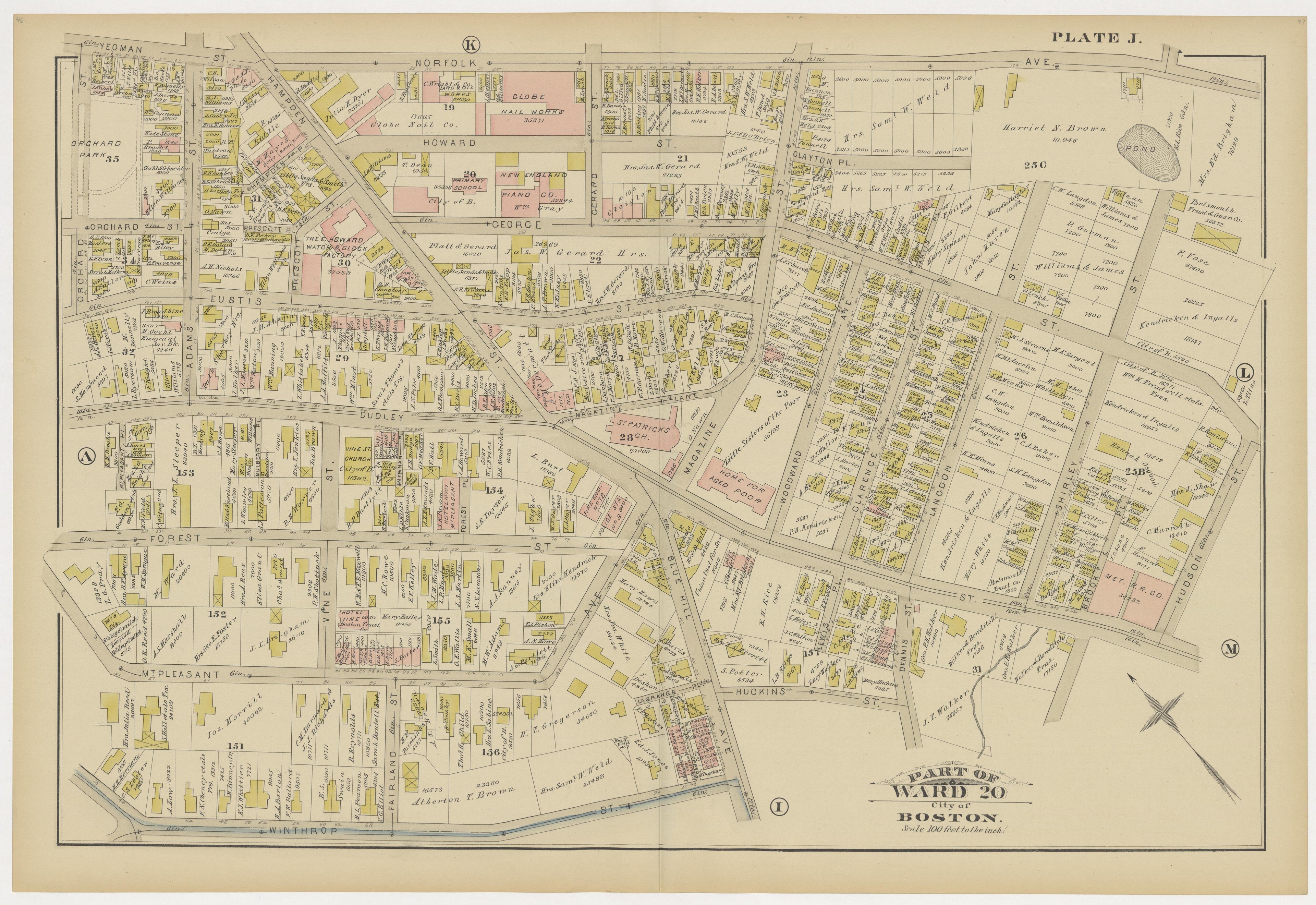 This old map of Boston, Brighton, Charlestown, Dorchester, Massachusetts, Roxbury, , West Roxbury was created by G.W. Bromley & Co in 1883