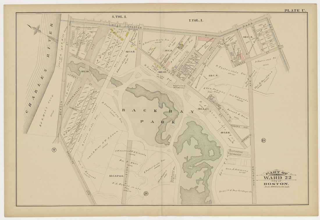 This old map of Boston, Brighton, Charlestown, Dorchester, Massachusetts, Roxbury, , West Roxbury was created by G.W. Bromley & Co in 1883