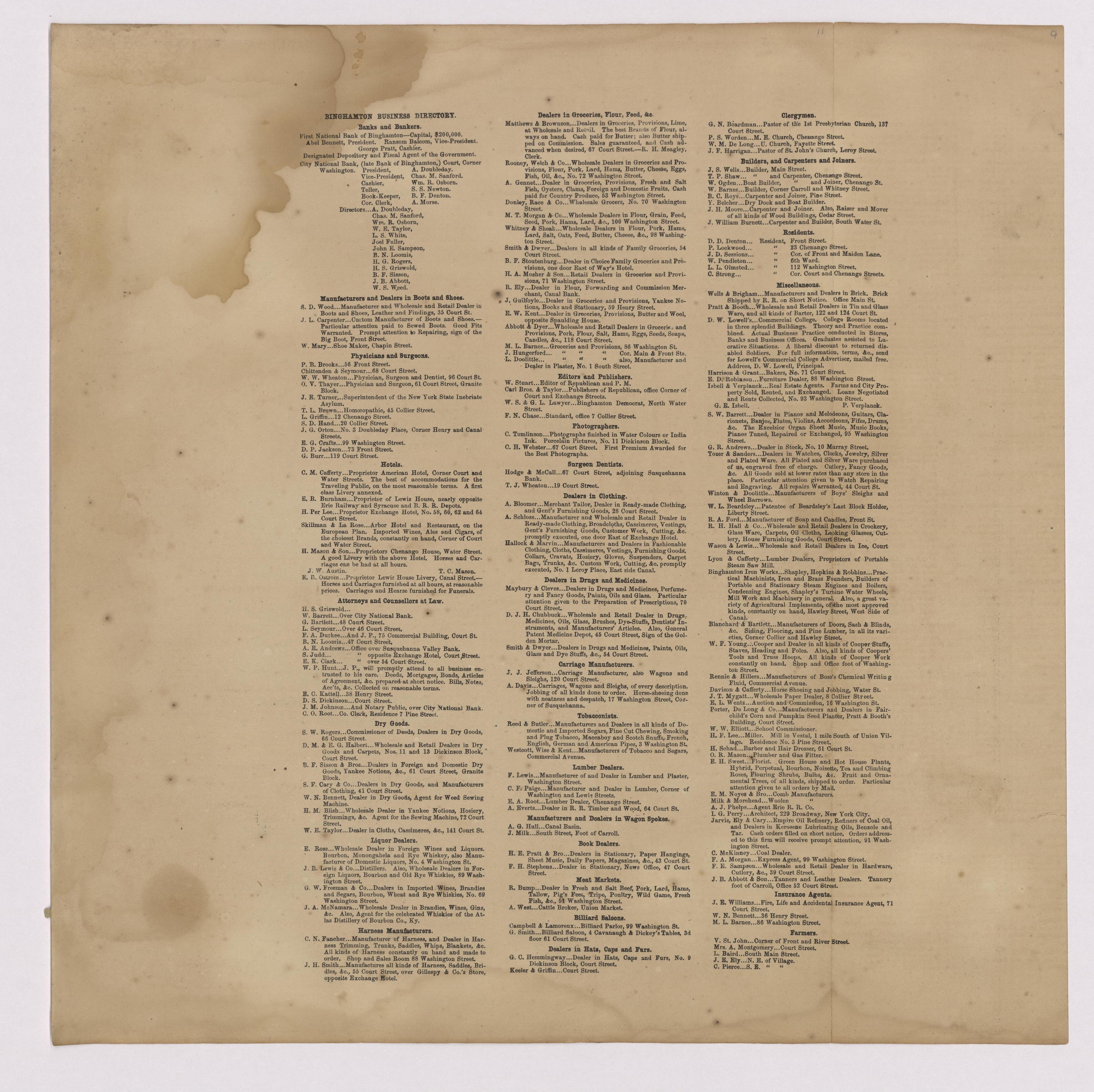 Image 8 of New Topographical Atlas of Broome County, New York from New Topographical Atlas of Broome County, New York 1866 by Relic Map Company