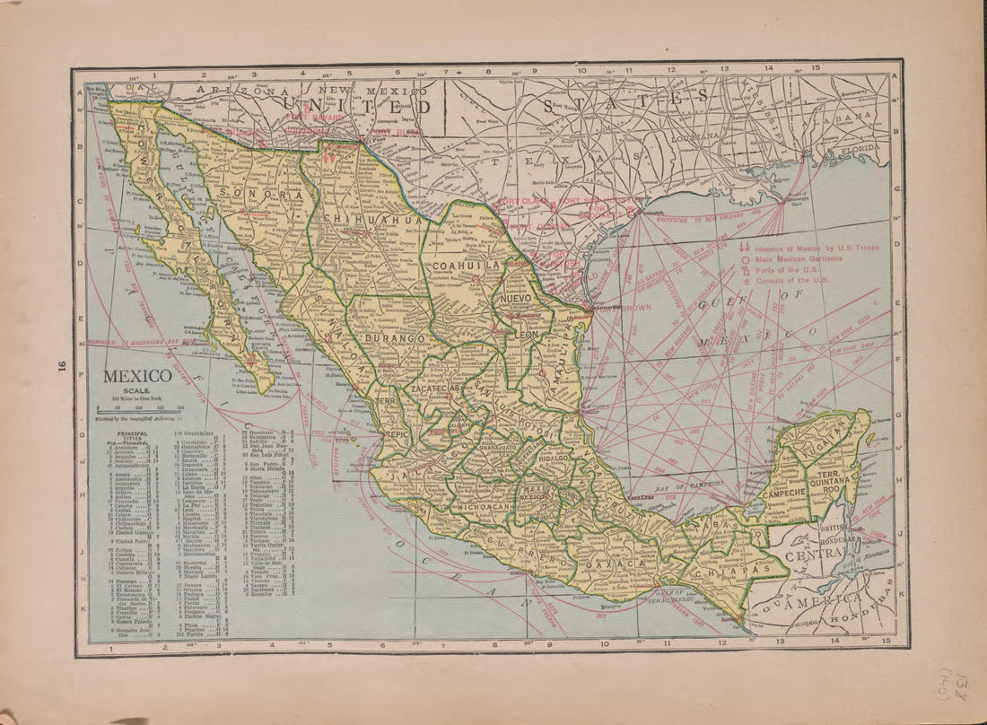 Mexico from Atlas of Plymouth County, Iowa : Containing Maps of Townships of the County, Maps of State, United States and World : Farmers Directory 1921 by Relic Map Company