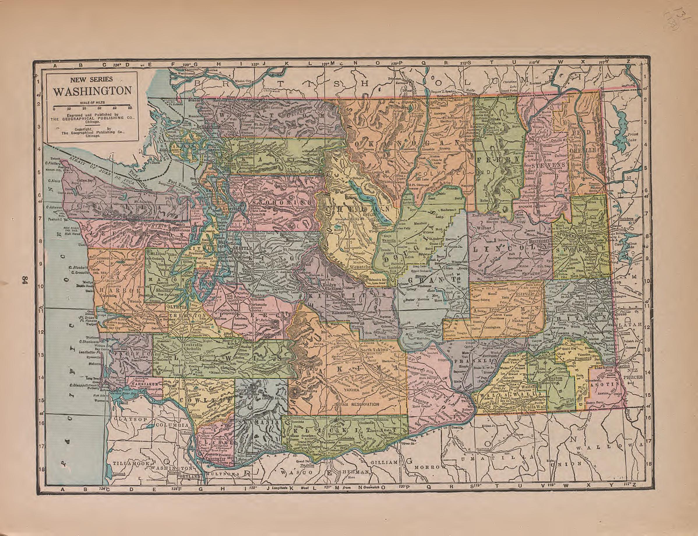 Washington from Atlas of Plymouth County, Iowa : Containing Maps of Townships of the County, Maps of State, United States and World : Farmers Directory 1921 by Relic Map Company