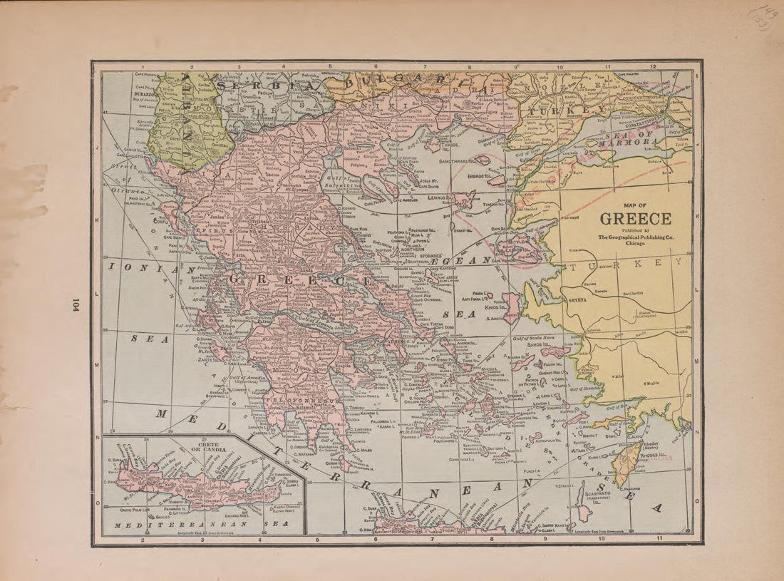 Greece from Atlas of Plymouth County, Iowa : Containing Maps of Townships of the County, Maps of State, United States and World : Farmers Directory 1921 by Relic Map Company