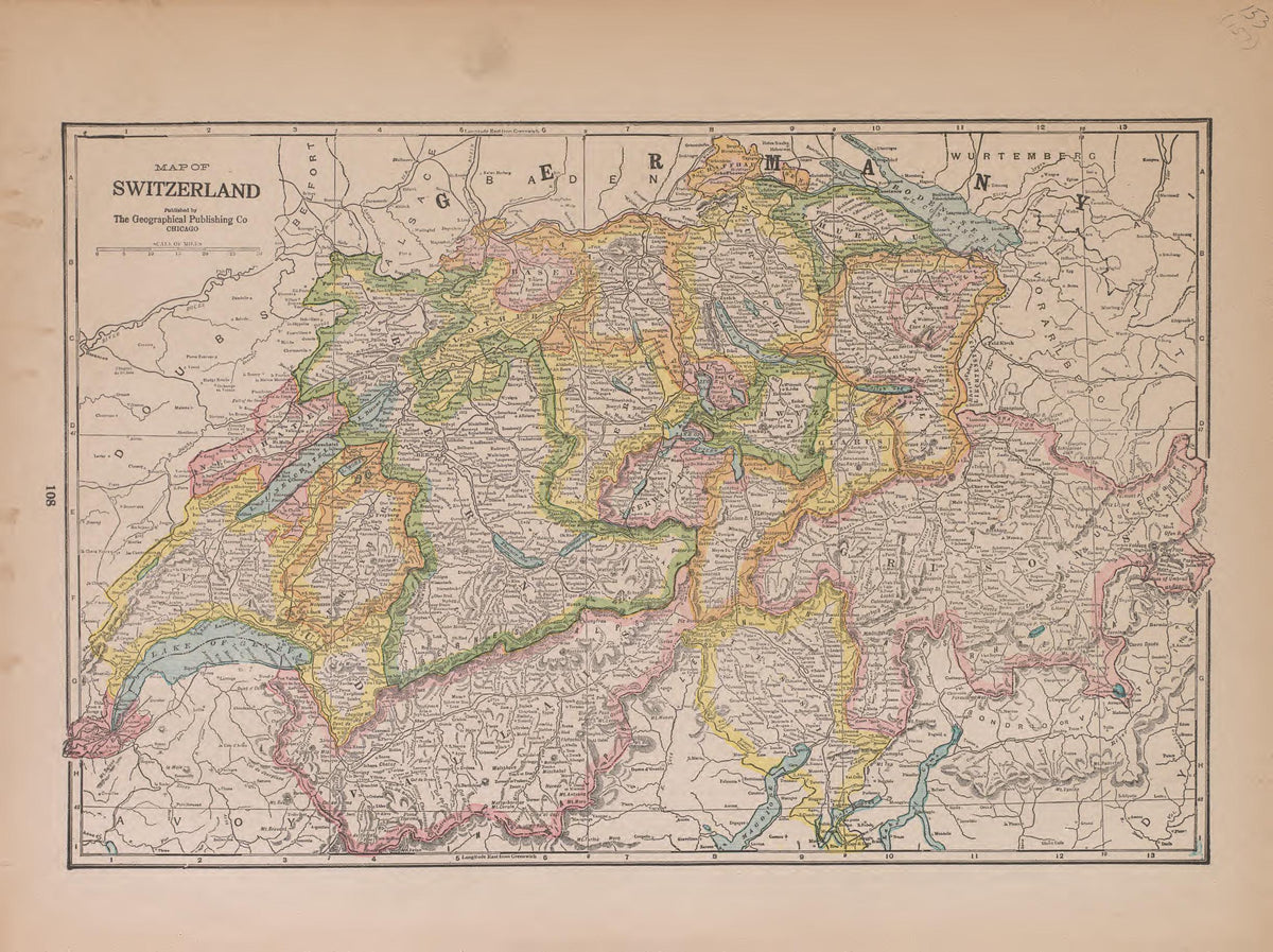 Switzerland from Atlas of Plymouth County, Iowa : Containing Maps of Townships of the County, Maps of State, United States and World : Farmers Directory 1921 by Relic Map Company