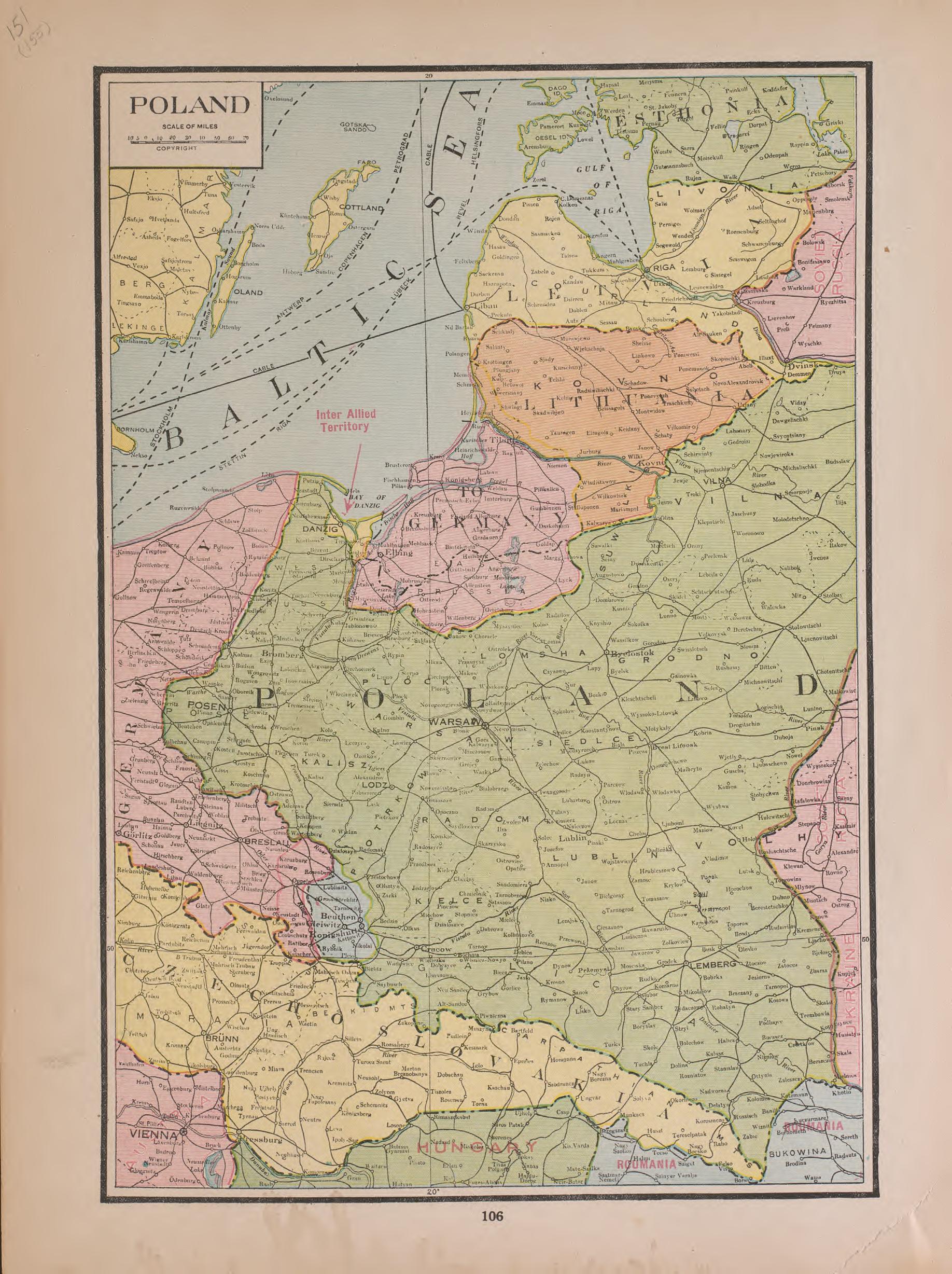 Poland from Atlas of Plymouth County, Iowa : Containing Maps of Townships of the County, Maps of State, United States and World : Farmers Directory 1921 by Relic Map Company