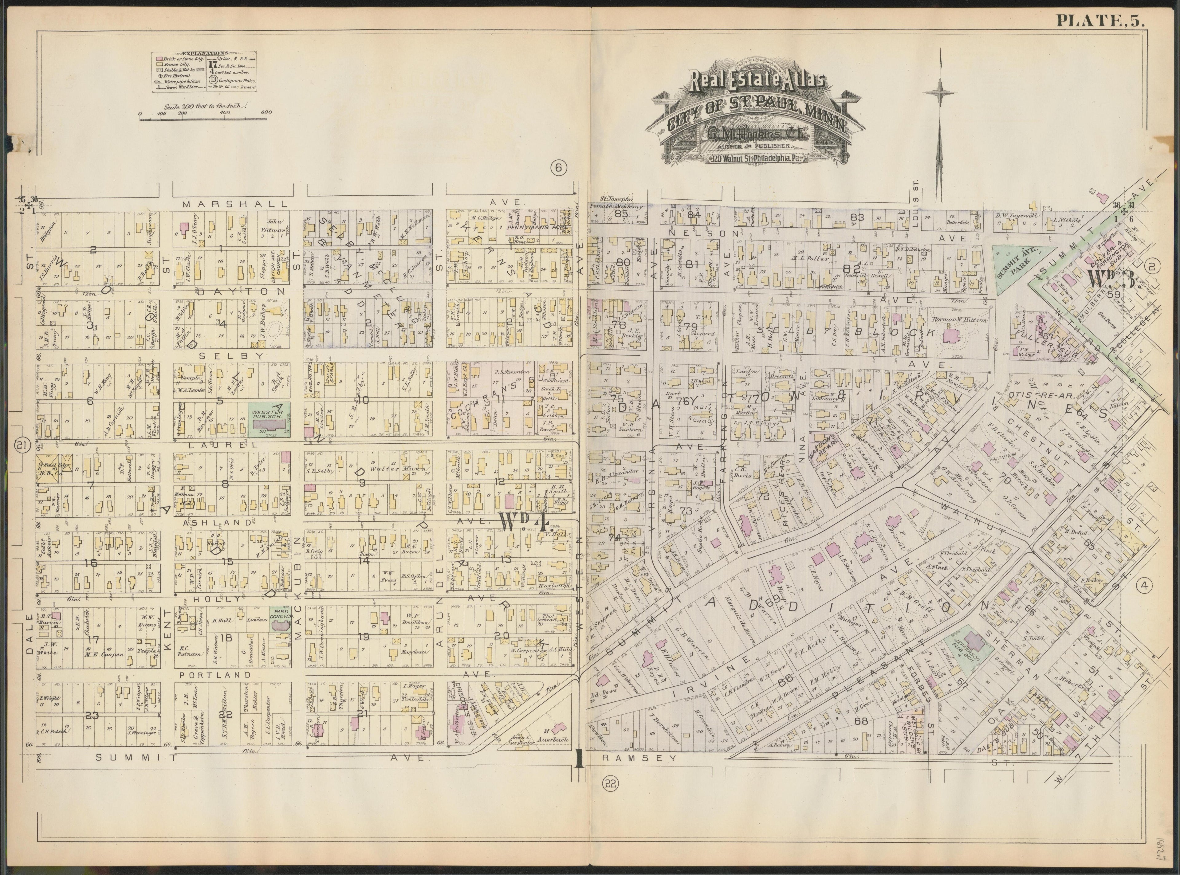 Image 7 of Atlas of the City of St. Paul, Minnesota (maps Only) from Atlas of the City of St. Paul, Minnesota 1884 by Relic Map Company