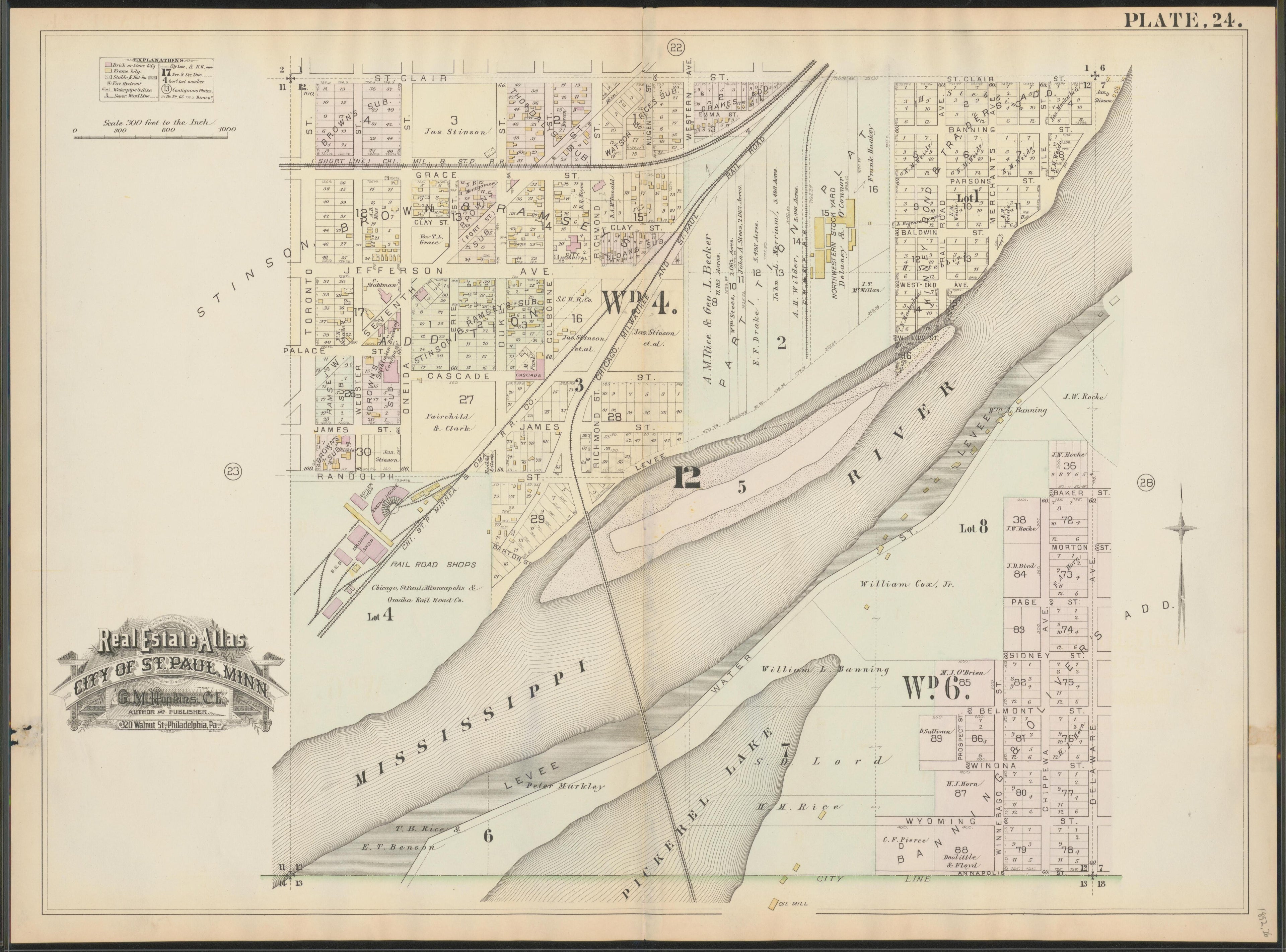 Image 26 of Atlas of the City of St. Paul, Minnesota (maps Only) from Atlas of the City of St. Paul, Minnesota 1884 by Relic Map Company
