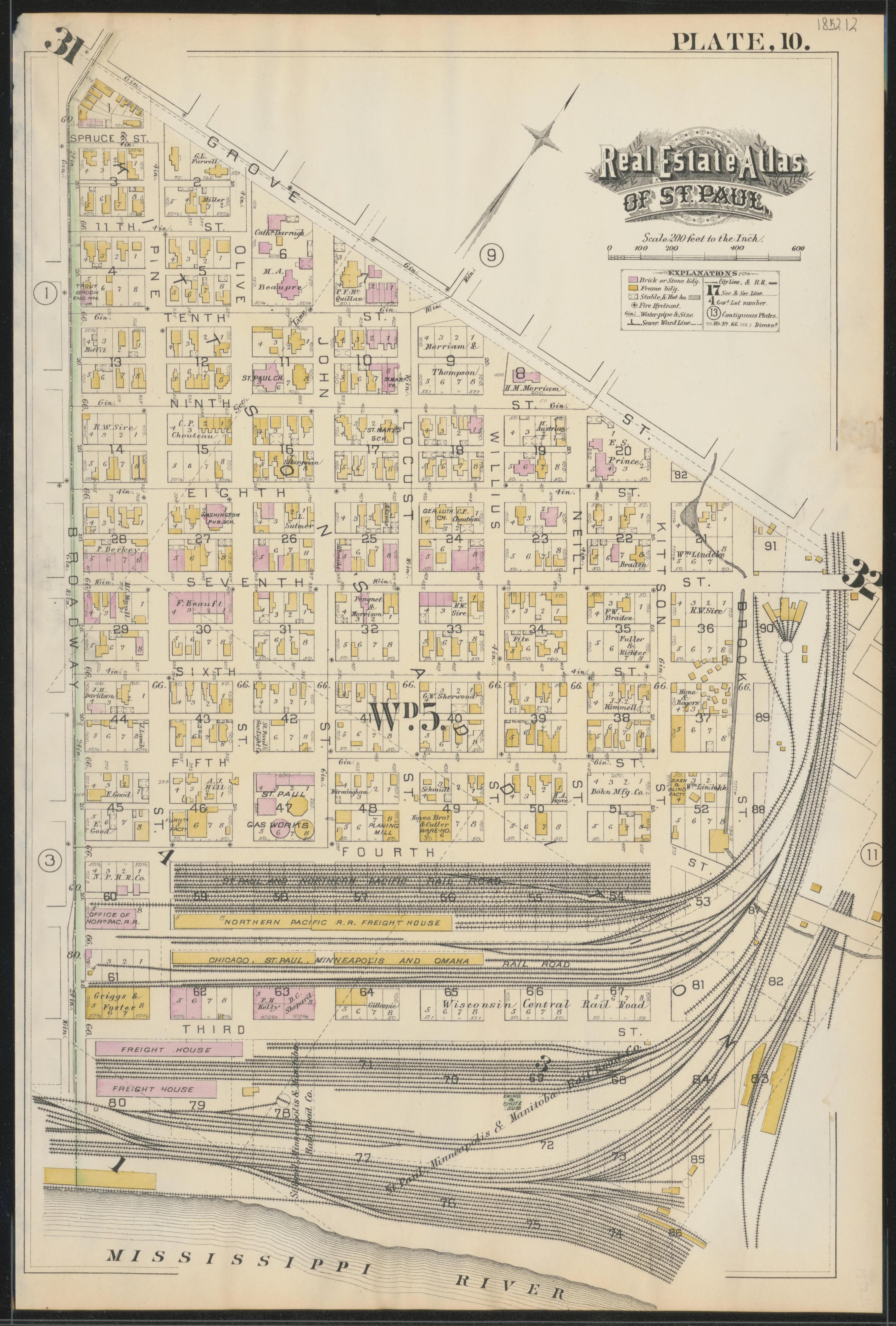 Image 12 of Atlas of the City of St. Paul, Minnesota (maps Only) from Atlas of the City of St. Paul, Minnesota 1884 by Relic Map Company