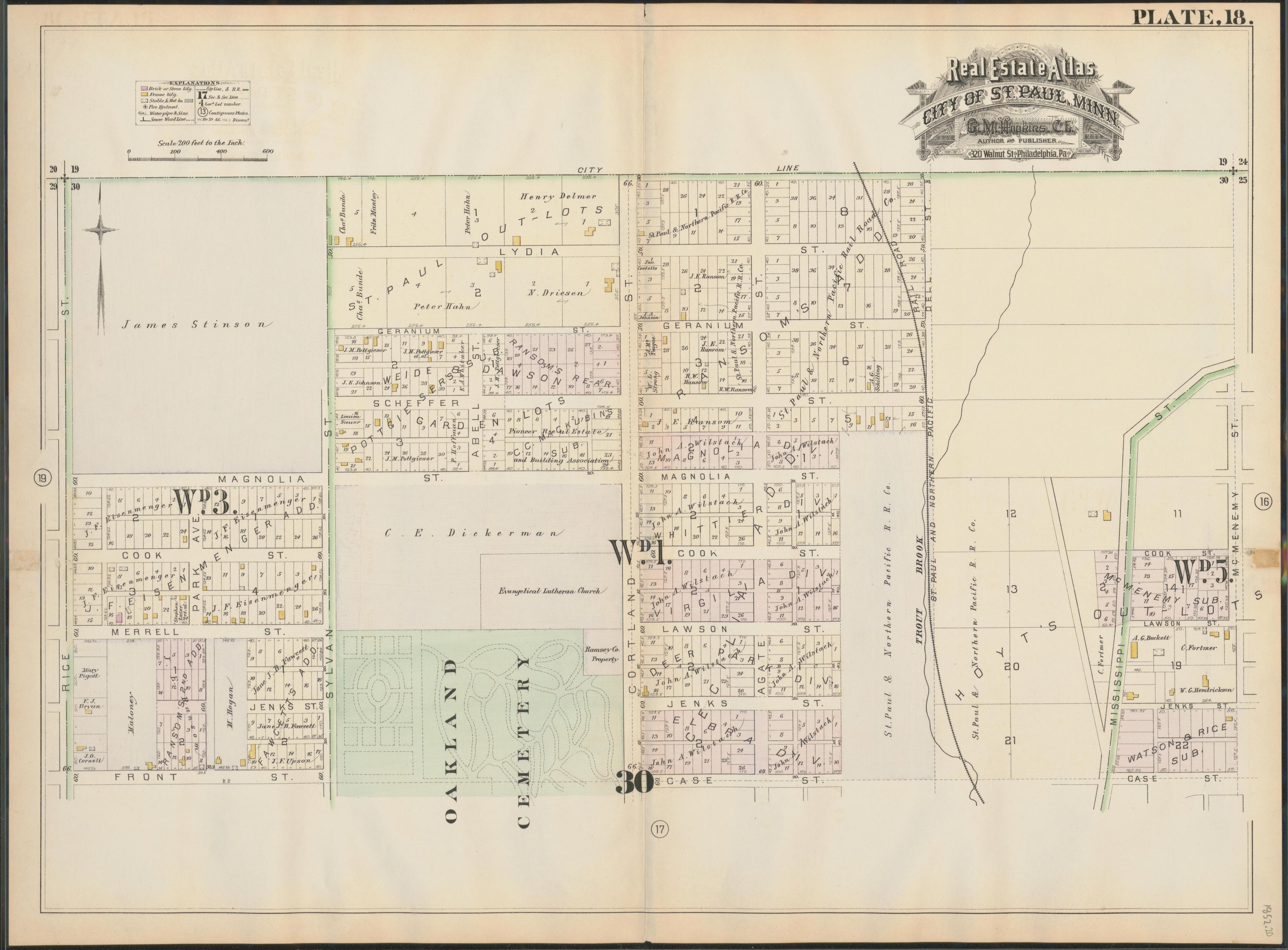 Image 20 of Atlas of the City of St. Paul, Minnesota (maps Only) from Atlas of the City of St. Paul, Minnesota 1884 by Relic Map Company