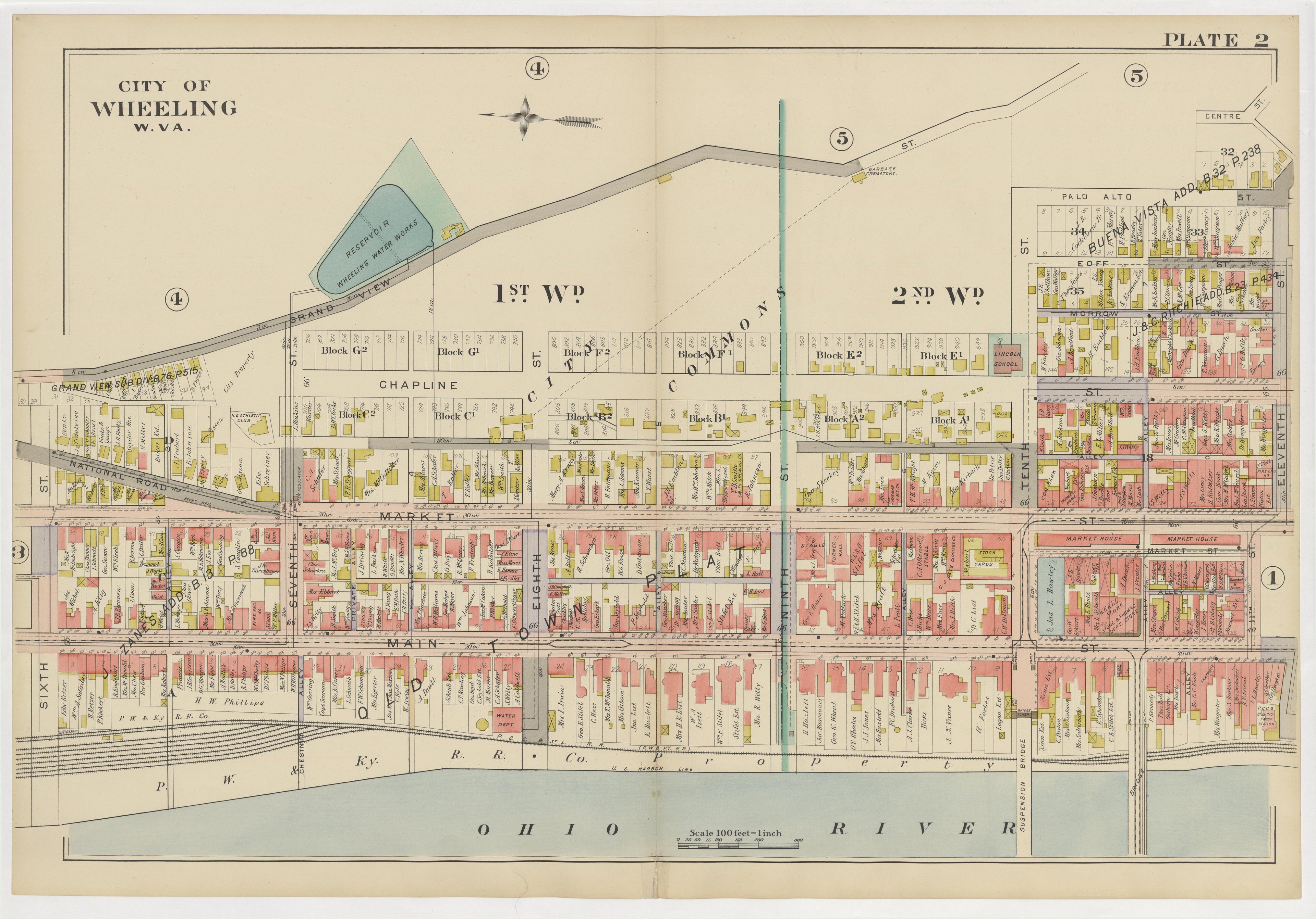 This old map of , West Virginia, Wheeling was created by Barthel, Otto in 1901