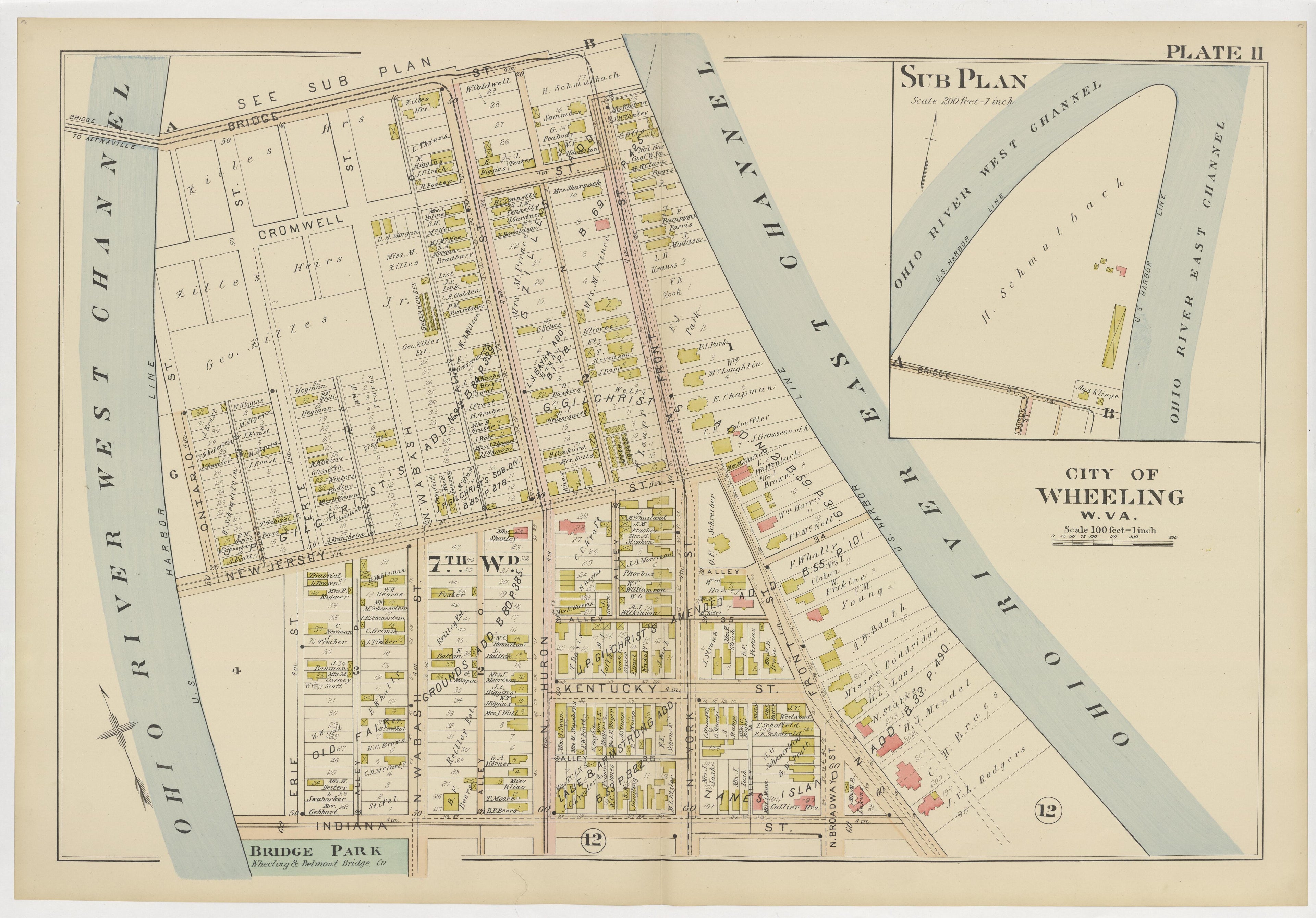 This old map of , West Virginia, Wheeling was created by Barthel, Otto in 1901