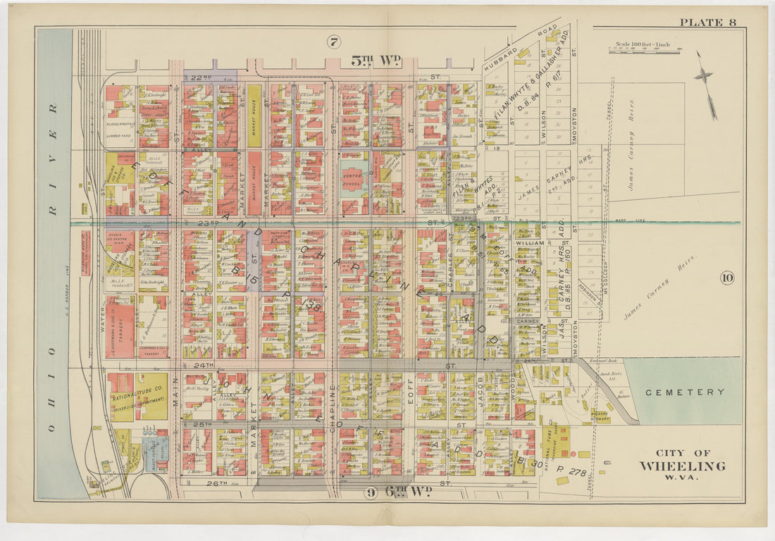 This old map of , West Virginia, Wheeling was created by Barthel, Otto in 1901