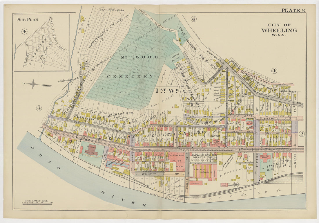 This old map of , West Virginia, Wheeling was created by Barthel, Otto in 1901