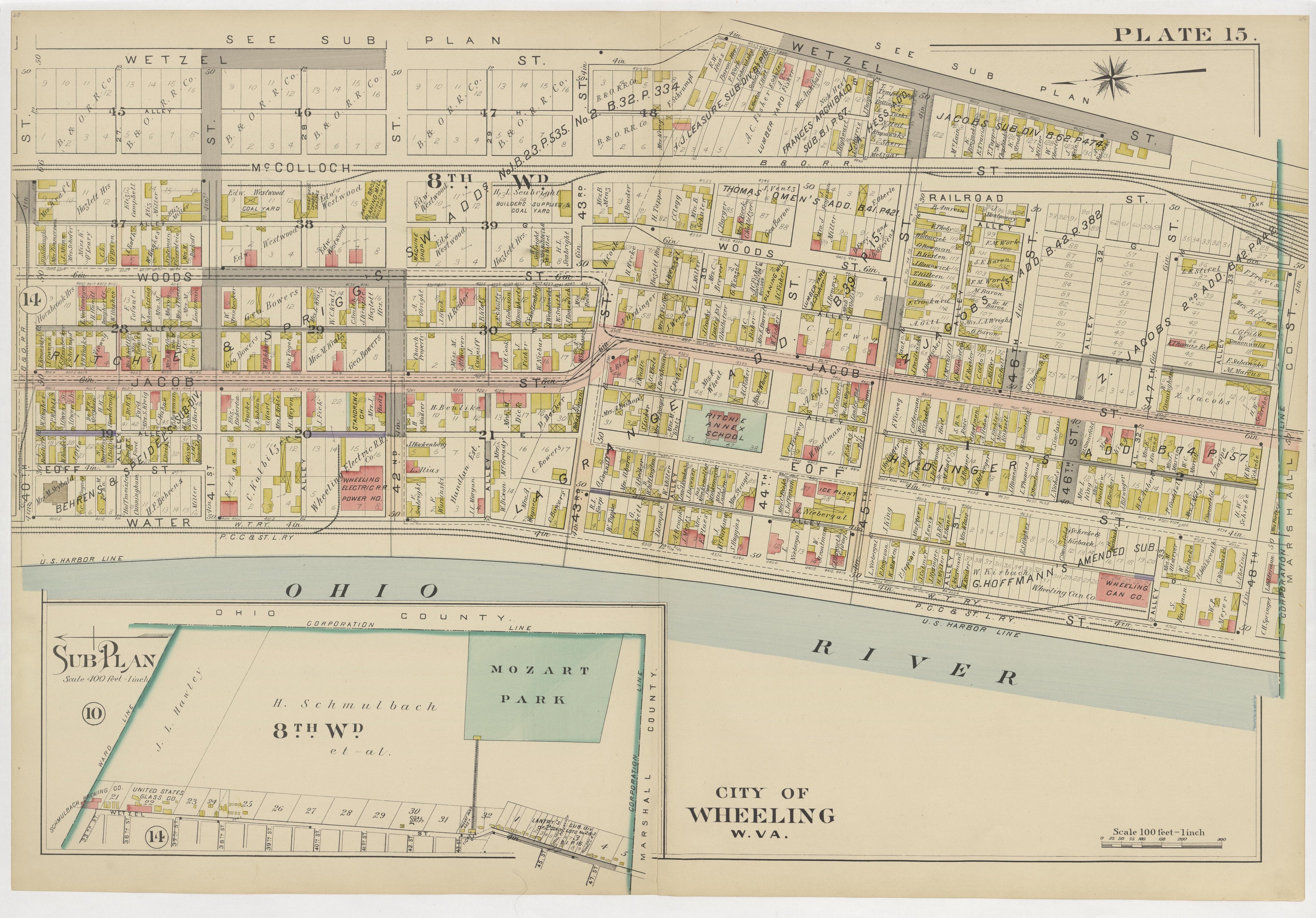 This old map of , West Virginia, Wheeling was created by Barthel, Otto in 1901