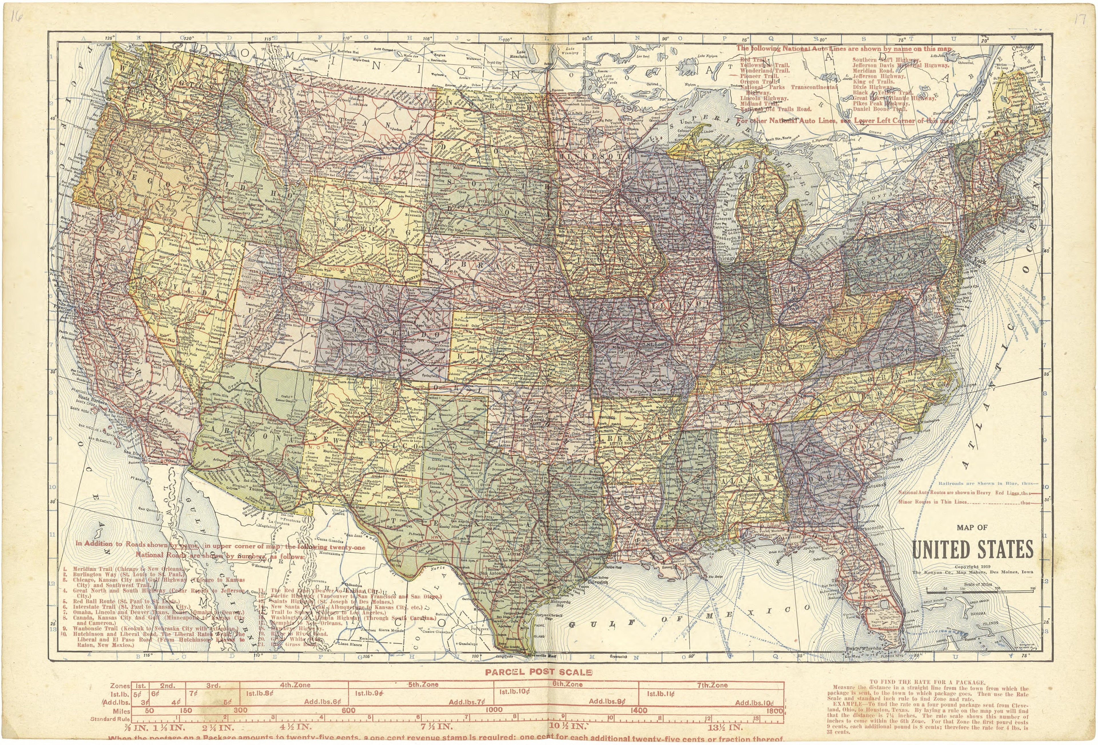Map of United States from Atlas of Ida County, Iowa 1920 by Relic Map Company