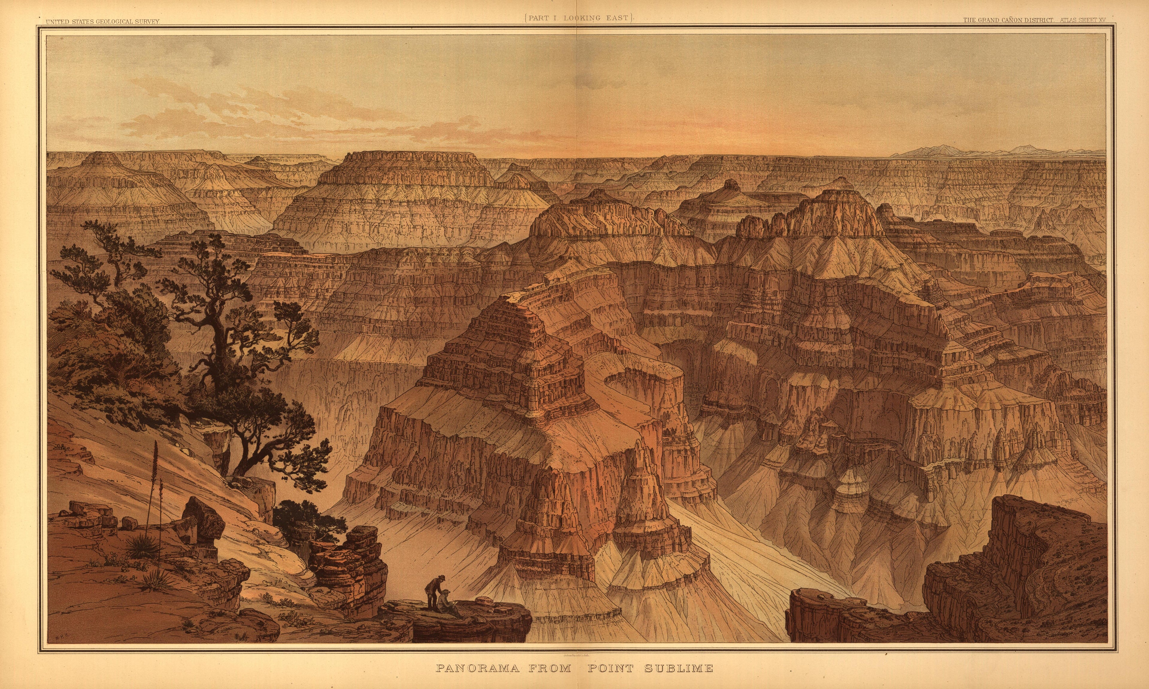 This old map of Arizona, Grand Canyon, was created by Dutton, Clarence E. (Clarence Edward) in 1882