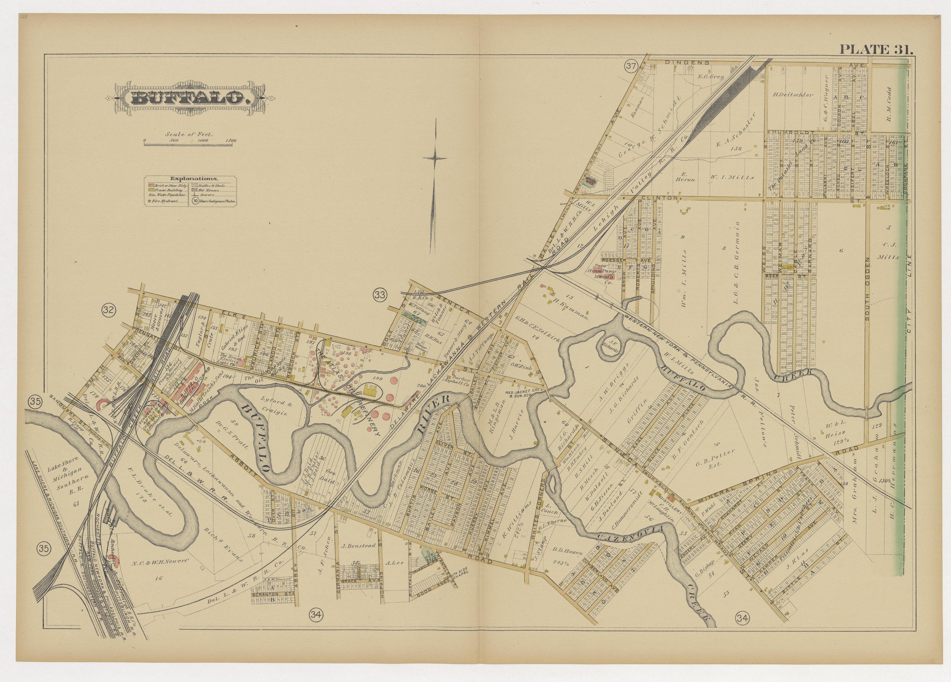 Image 34 of Atlas of the City of Buffalo, N.Y. from Atlas of the City of Buffalo, N.Y 1891 by Relic Map Company