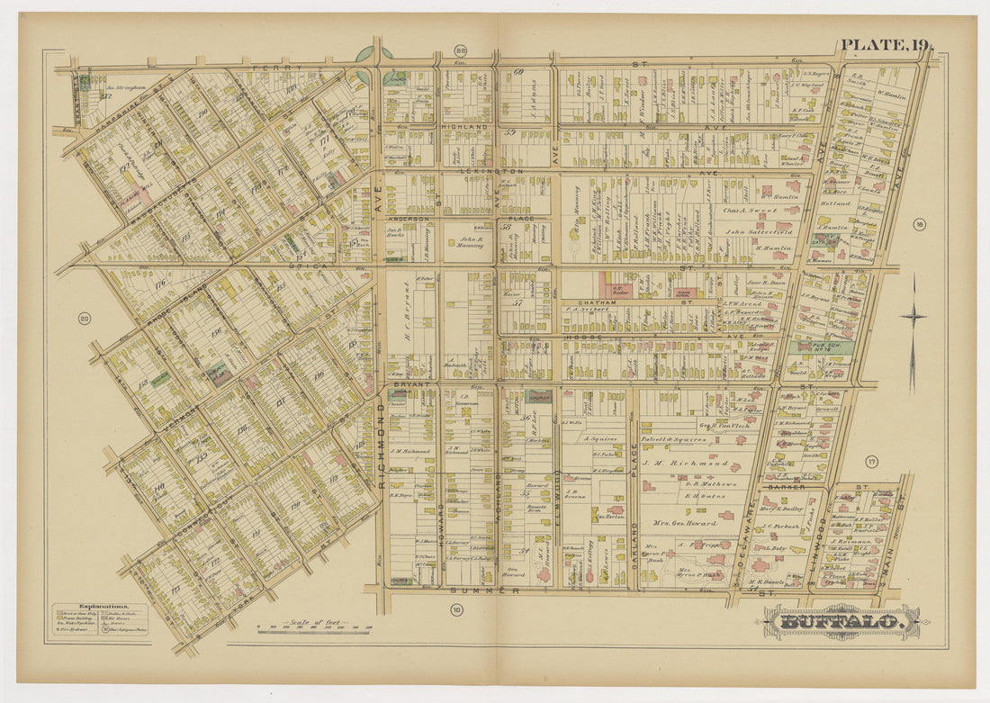 This old map of Buffalo, New York, New York (N.Y.), New York City, was created by G.M. Hopkins & Co in 1891