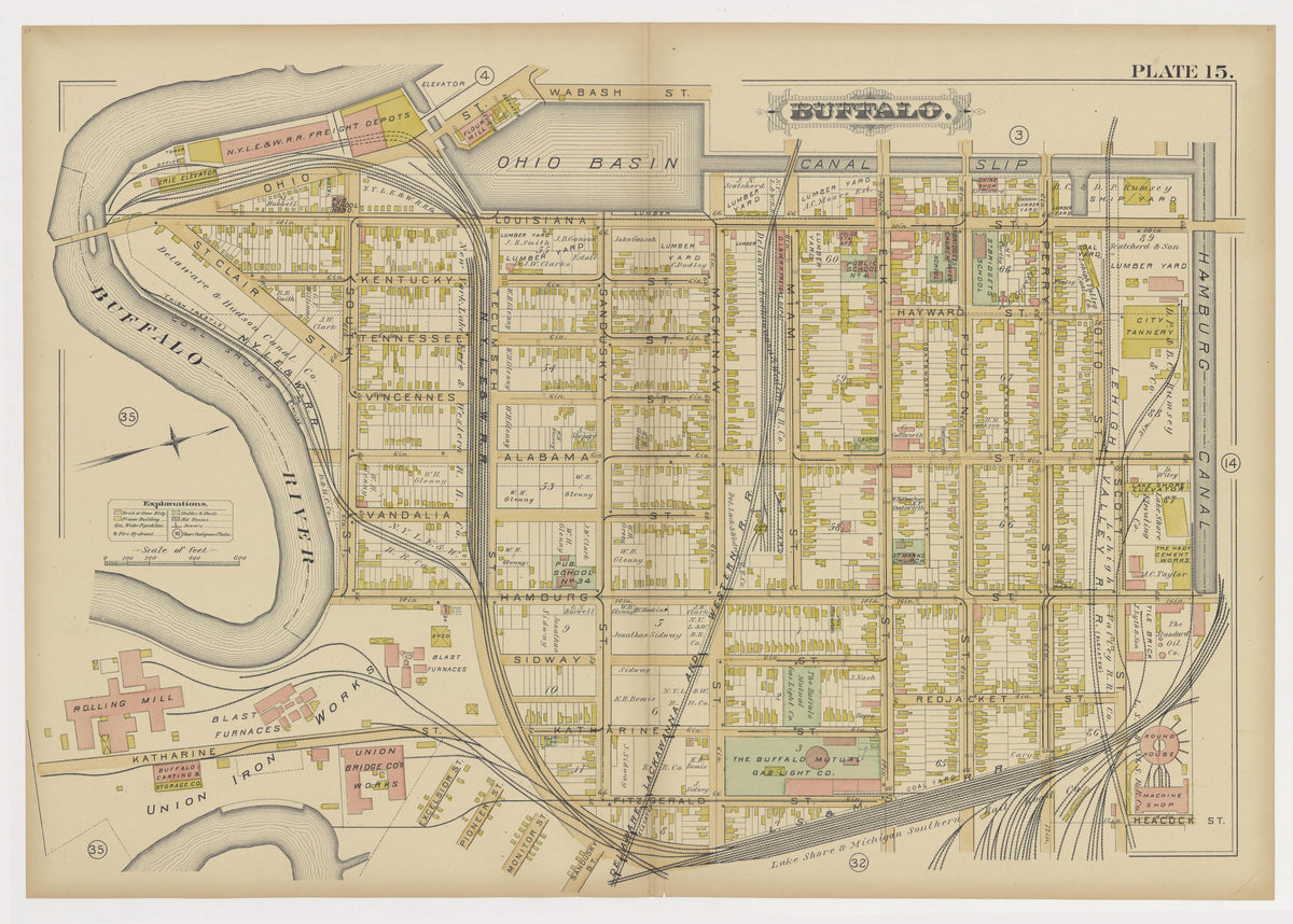 Image 18 of Atlas of the City of Buffalo, N.Y. from Atlas of the City of Buffalo, N.Y 1891 by Relic Map Company