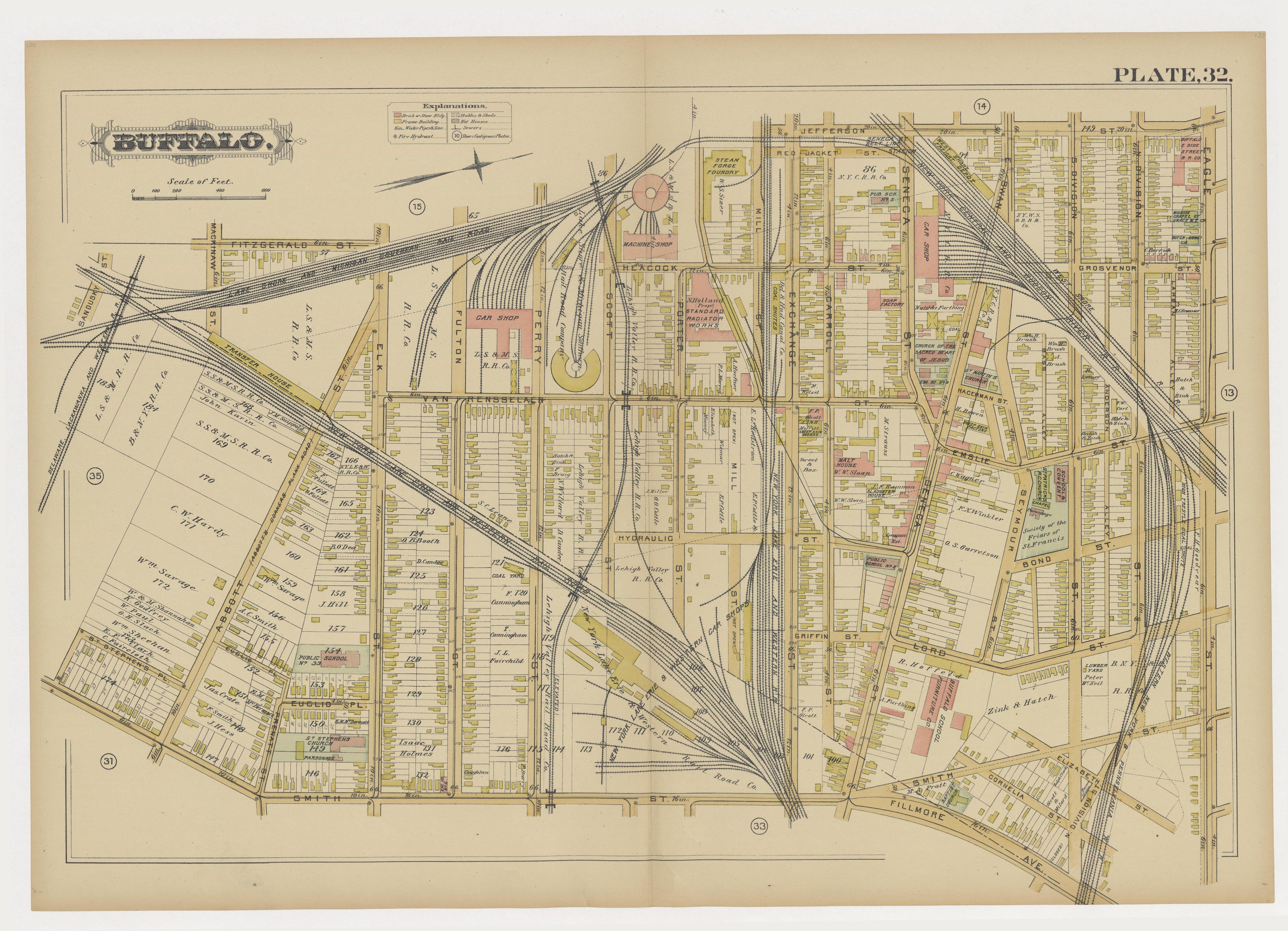 Image 35 of Atlas of the City of Buffalo, N.Y. from Atlas of the City of Buffalo, N.Y 1891 by Relic Map Company