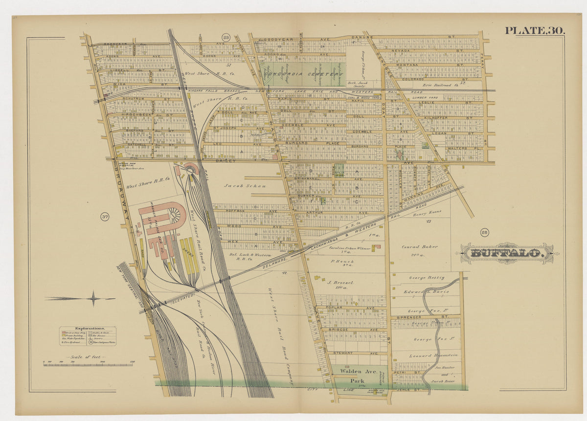 Image 33 of Atlas of the City of Buffalo, N.Y. from Atlas of the City of Buffalo, N.Y 1891 by Relic Map Company