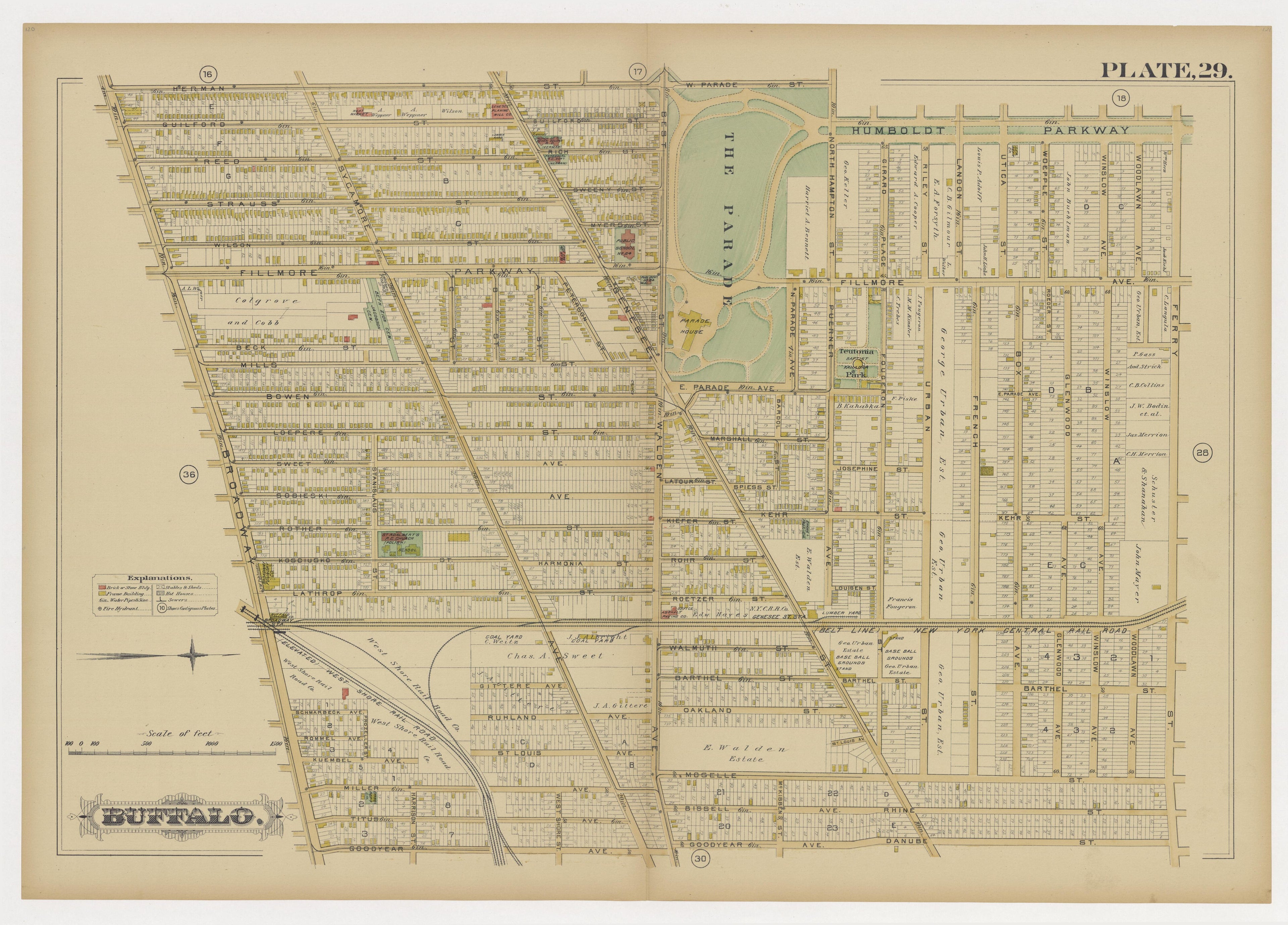 Image 32 of Atlas of the City of Buffalo, N.Y. from Atlas of the City of Buffalo, N.Y 1891 by Relic Map Company