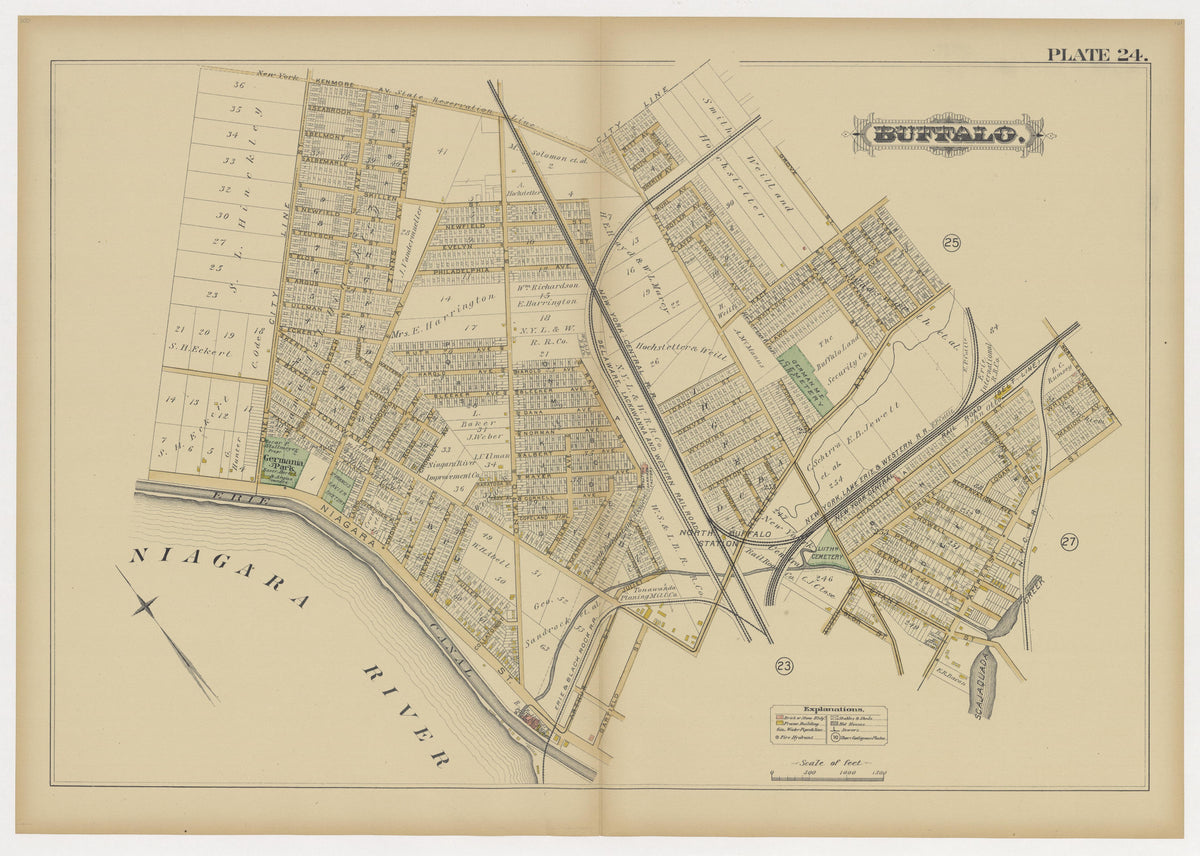 Image 27 of Atlas of the City of Buffalo, N.Y. from Atlas of the City of Buffalo, N.Y 1891 by Relic Map Company