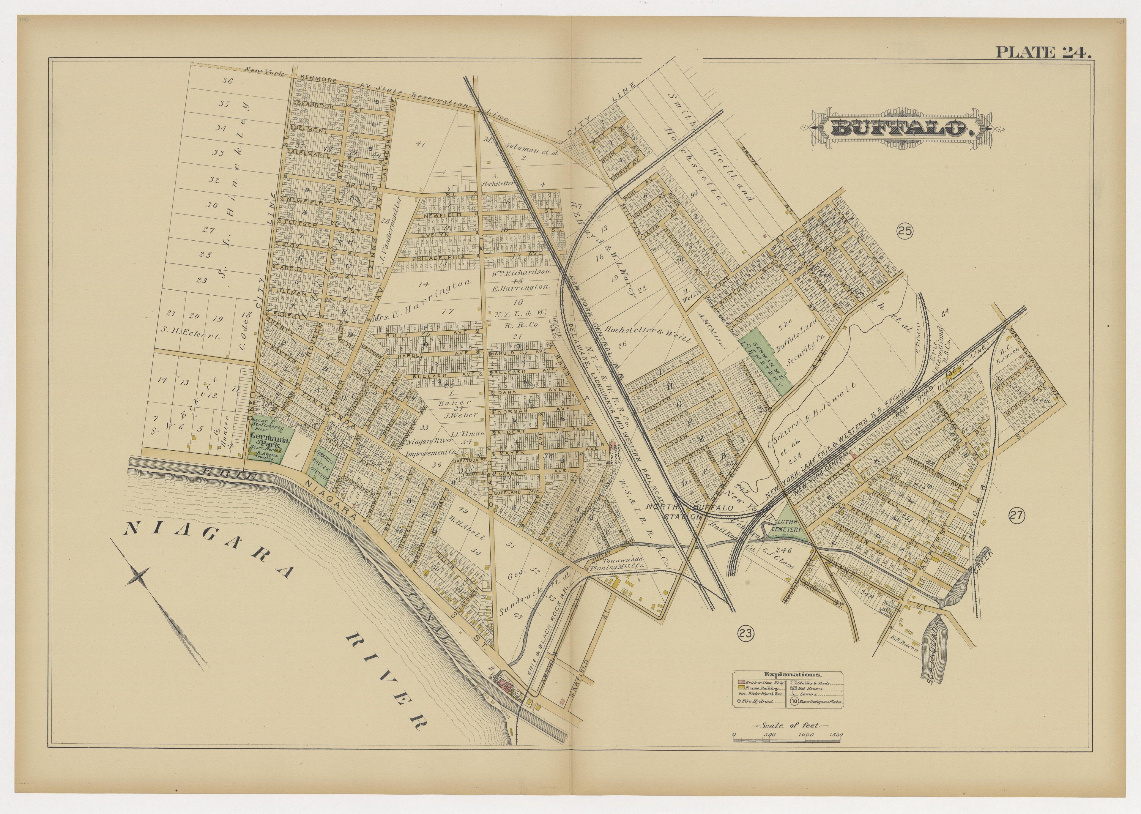 Image 27 of Atlas of the City of Buffalo, N.Y. from Atlas of the City of Buffalo, N.Y 1891 by Relic Map Company