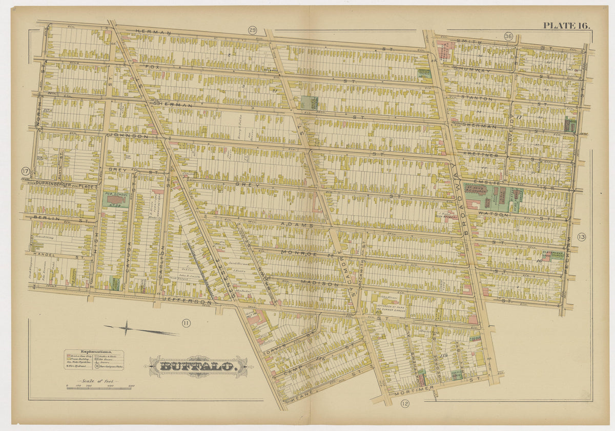 Image 19 of Atlas of the City of Buffalo, N.Y. from Atlas of the City of Buffalo, N.Y 1891 by Relic Map Company