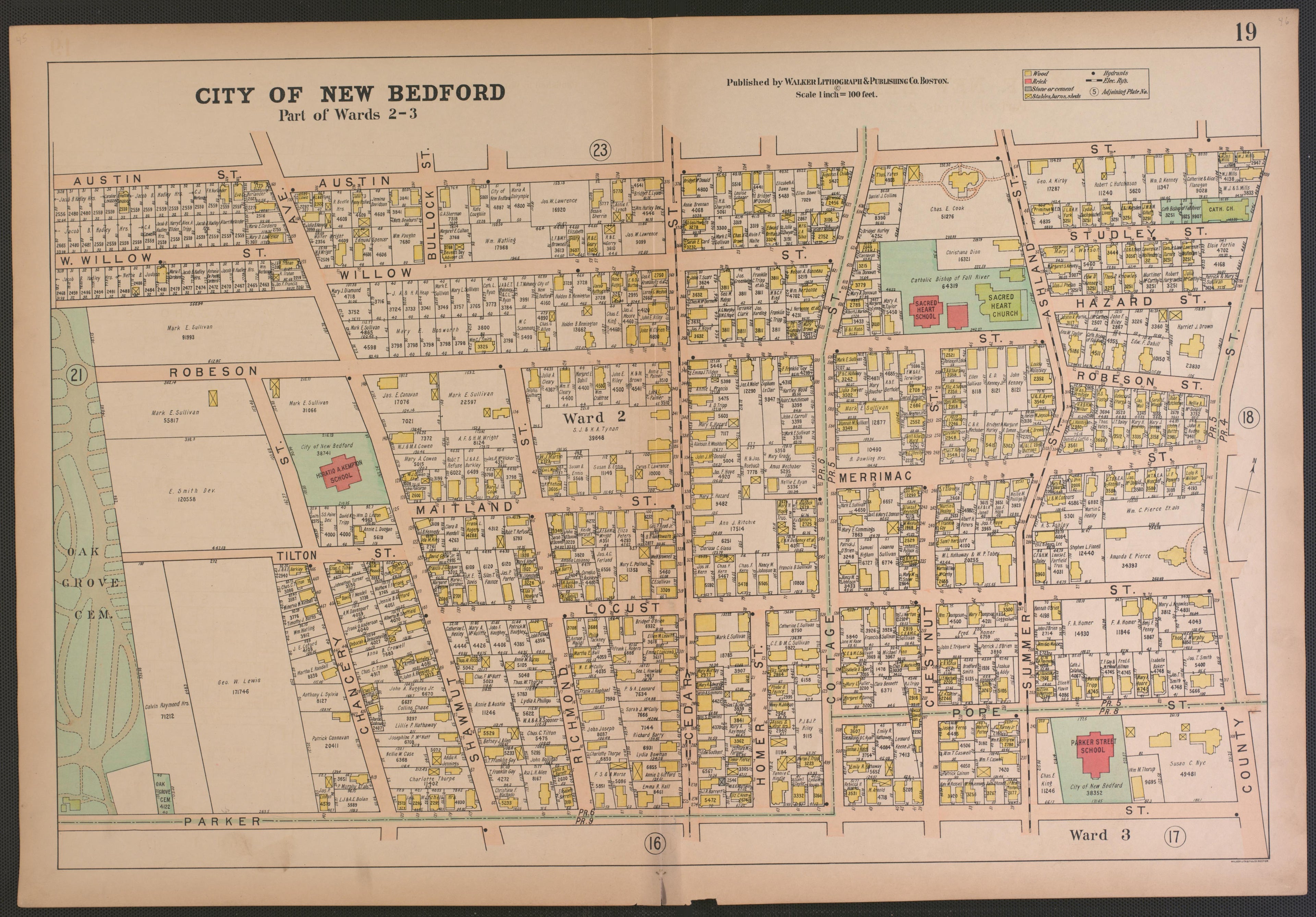 City of New Bedford--continued from Atlas of the City of New Bedford, Massachusetts : Based On Plans In the Office of the City Engineer 1911 by Relic Map Company