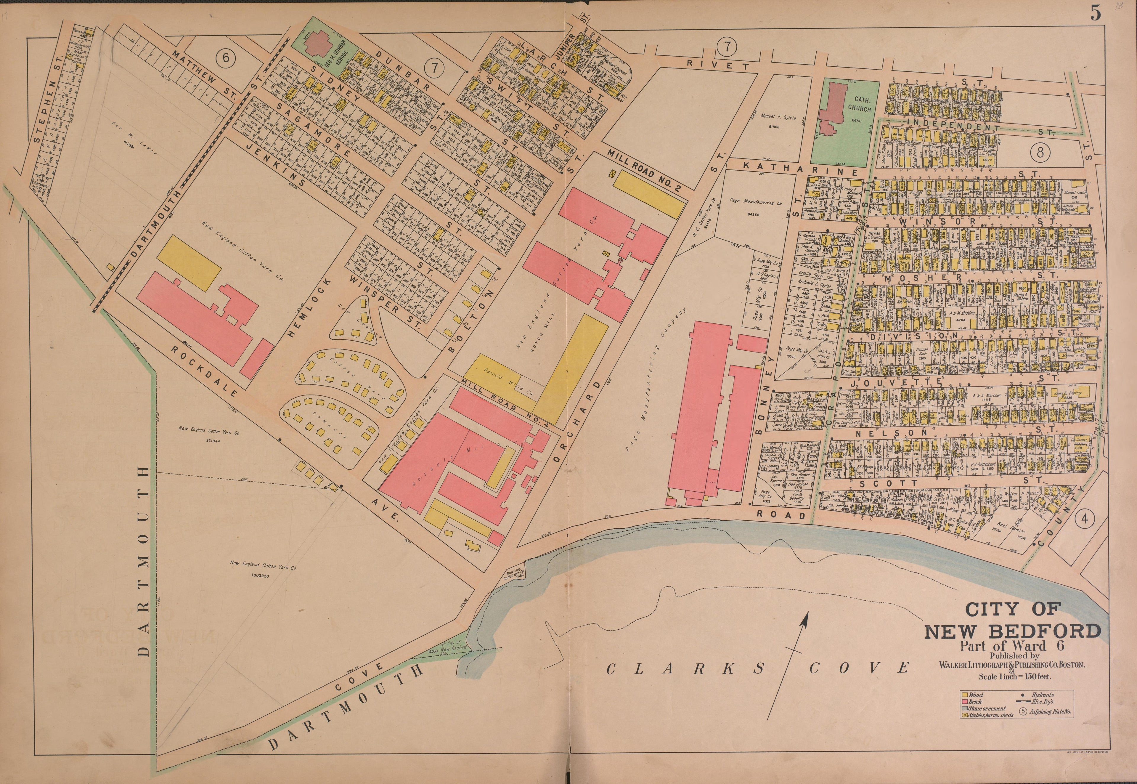 City of New Bedford--continued from Atlas of the City of New Bedford, Massachusetts : Based On Plans In the Office of the City Engineer 1911 by Relic Map Company