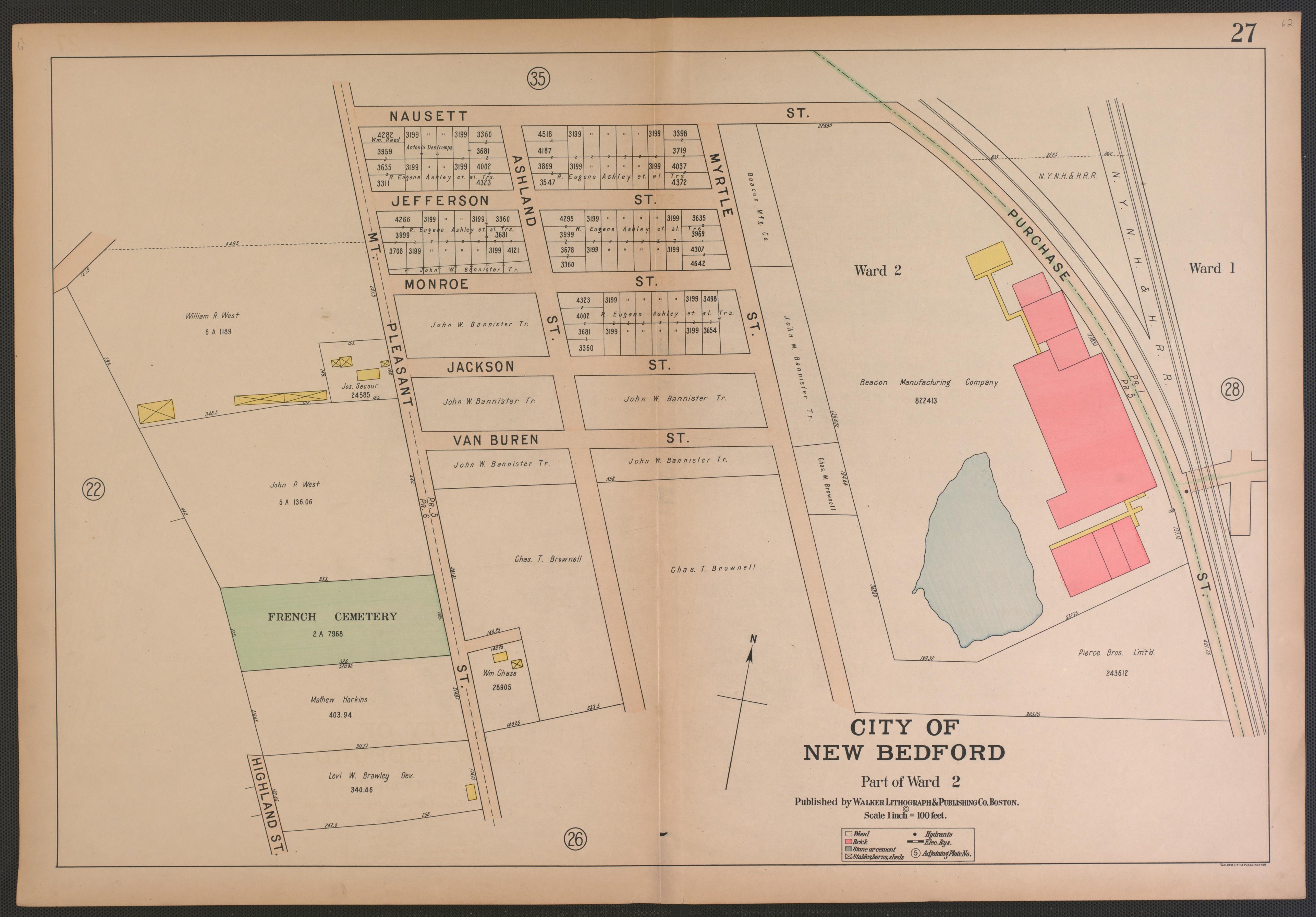 City of New Bedford--continued from Atlas of the City of New Bedford, Massachusetts : Based On Plans In the Office of the City Engineer 1911 by Relic Map Company