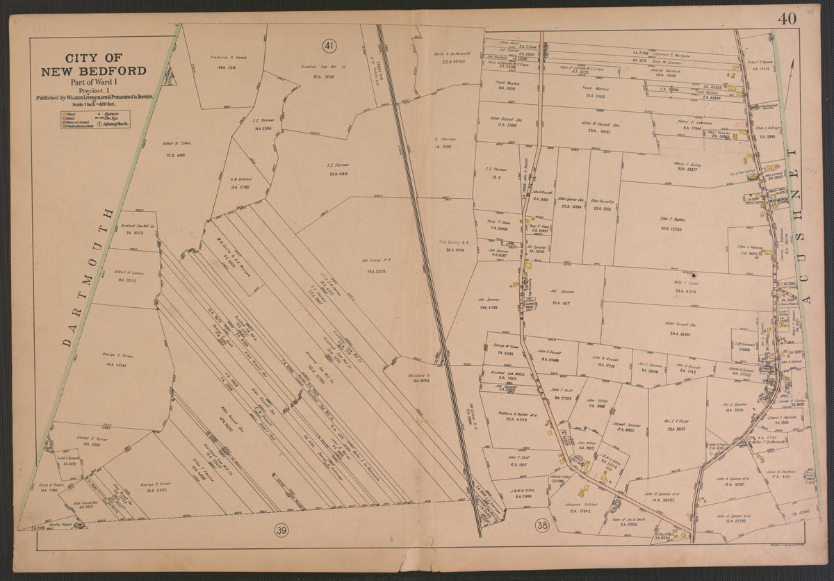City of New Bedford--continued from Atlas of the City of New Bedford, Massachusetts : Based On Plans In the Office of the City Engineer 1911 by Relic Map Company