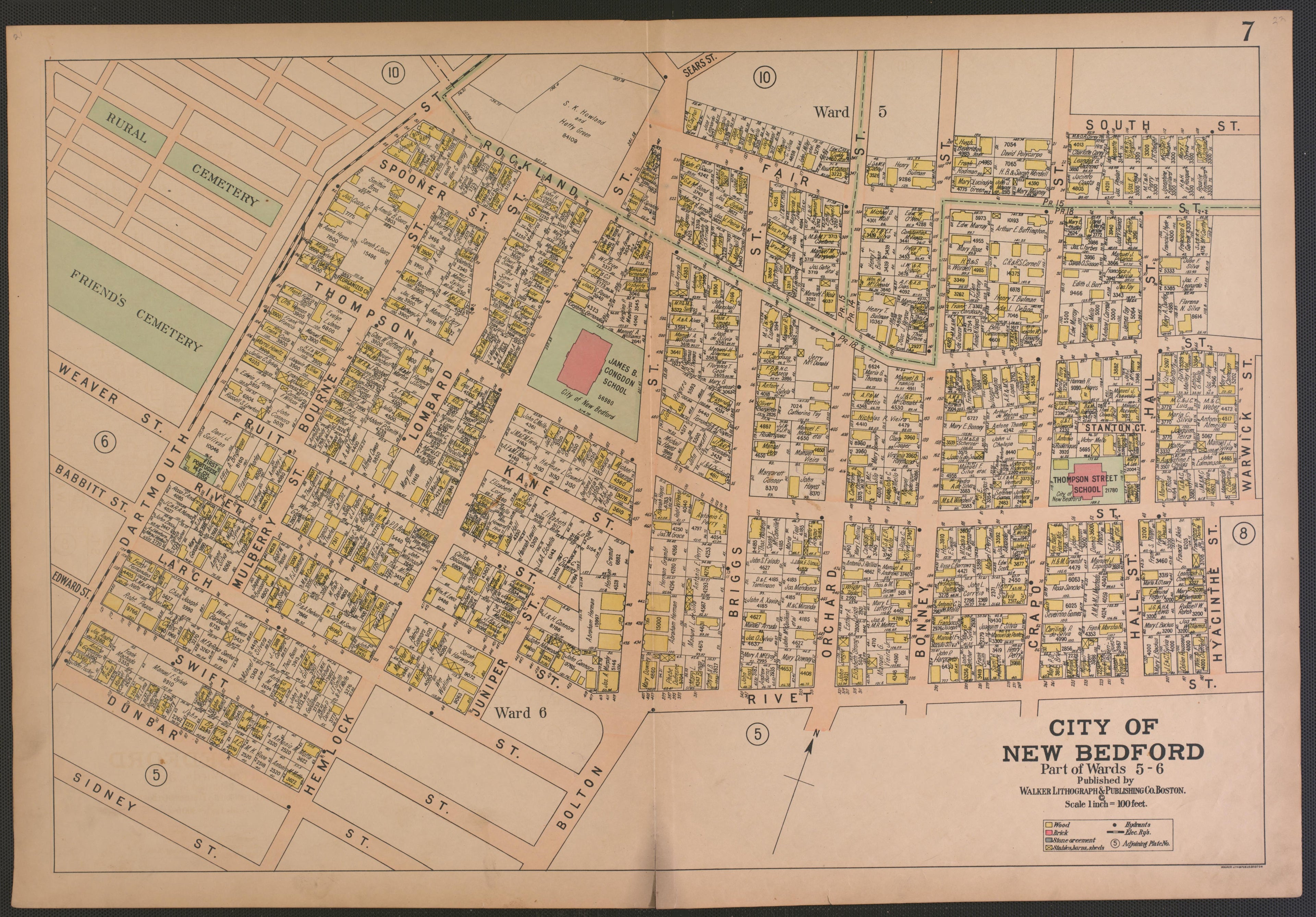 City of New Bedford--continued from Atlas of the City of New Bedford, Massachusetts : Based On Plans In the Office of the City Engineer 1911 by Relic Map Company
