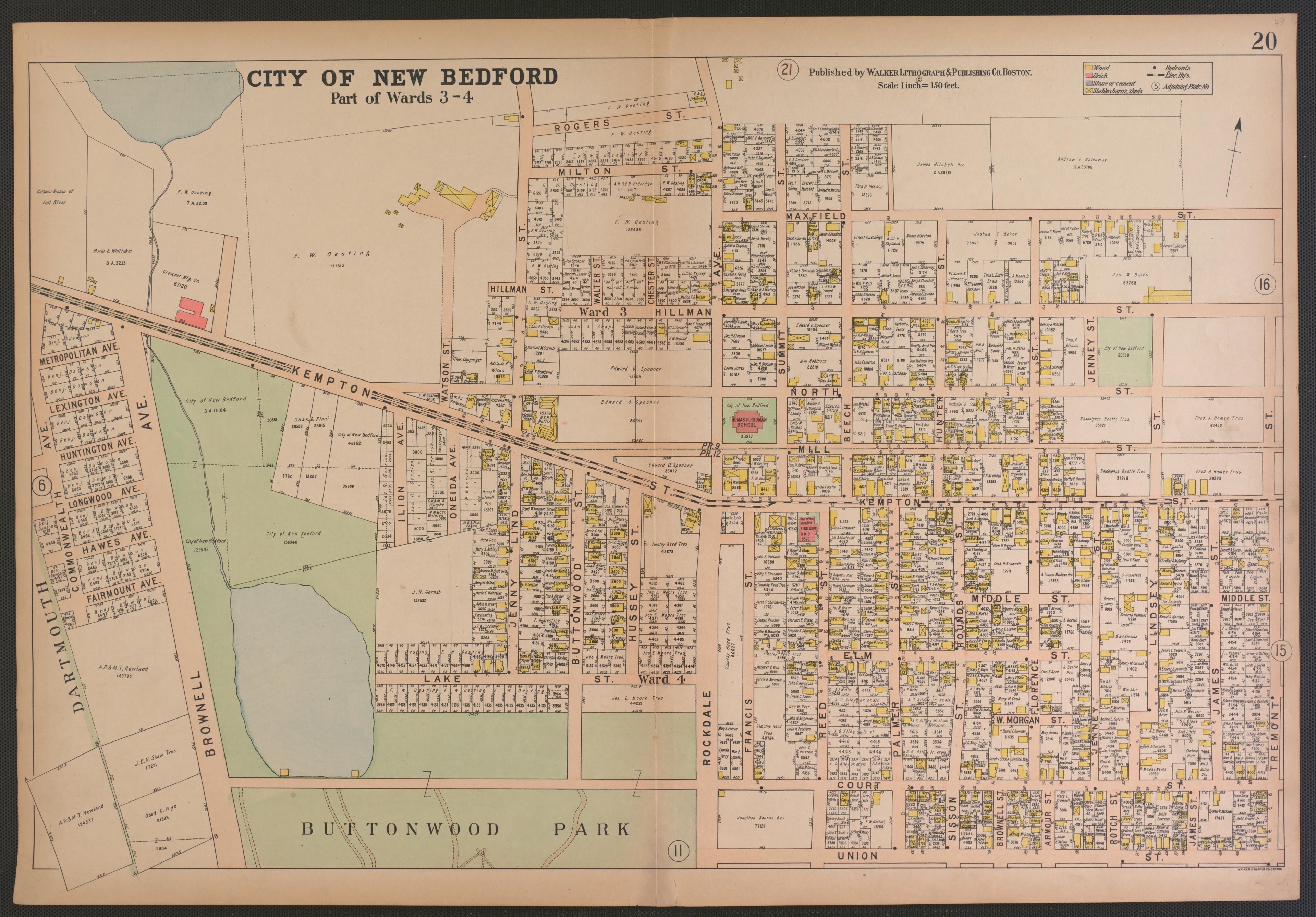City of New Bedford--continued from Atlas of the City of New Bedford, Massachusetts : Based On Plans In the Office of the City Engineer 1911 by Relic Map Company