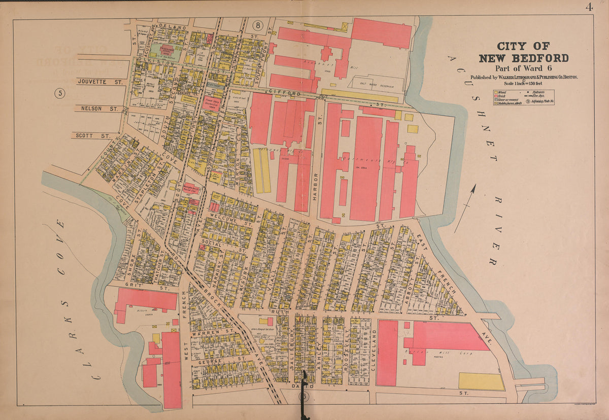 City of New Bedford--continued from Atlas of the City of New Bedford, Massachusetts : Based On Plans In the Office of the City Engineer 1911 by Relic Map Company