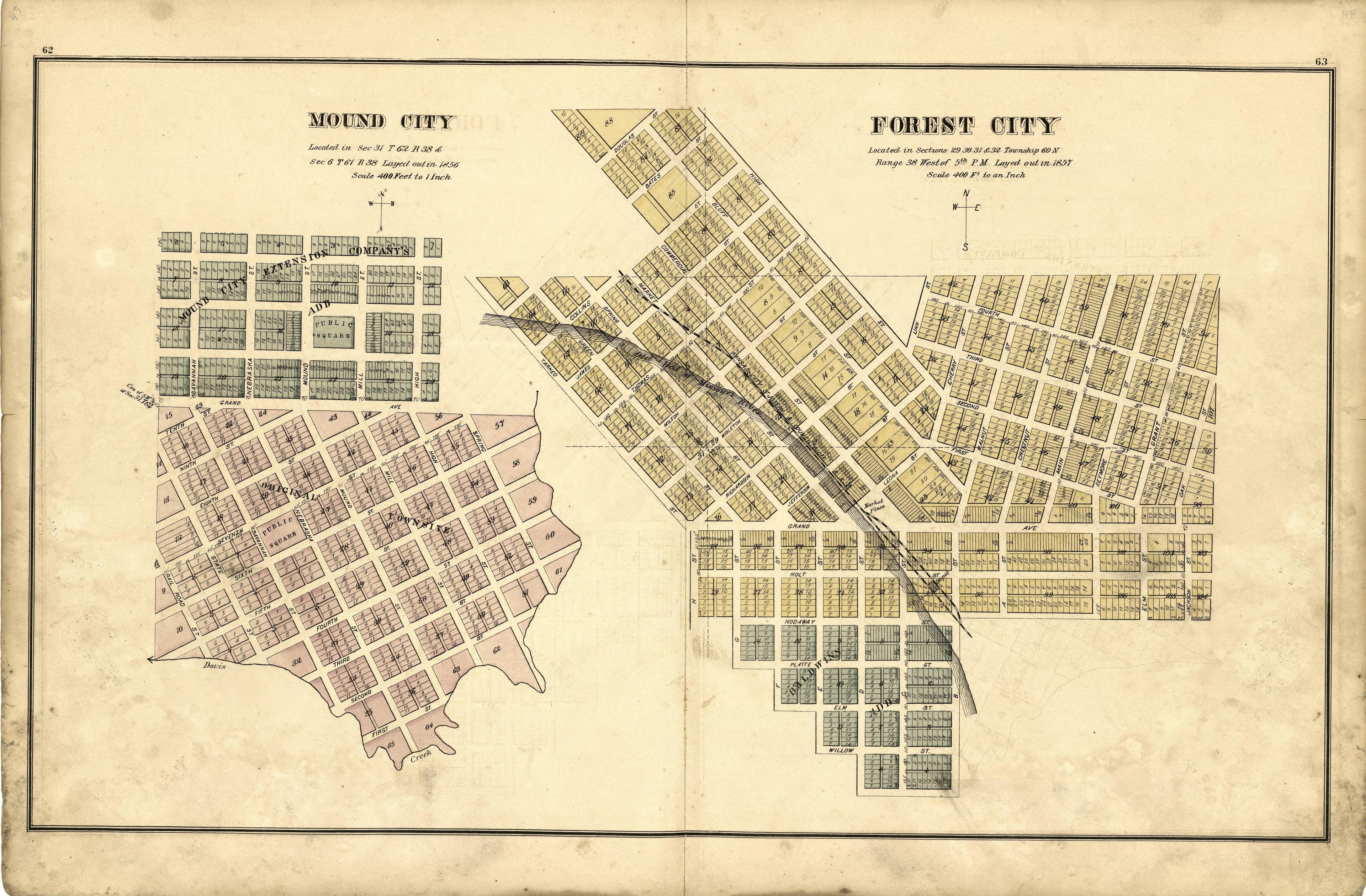 This old map of Holt County, Missouri, was created by Brink, McDonough & Co in 1877