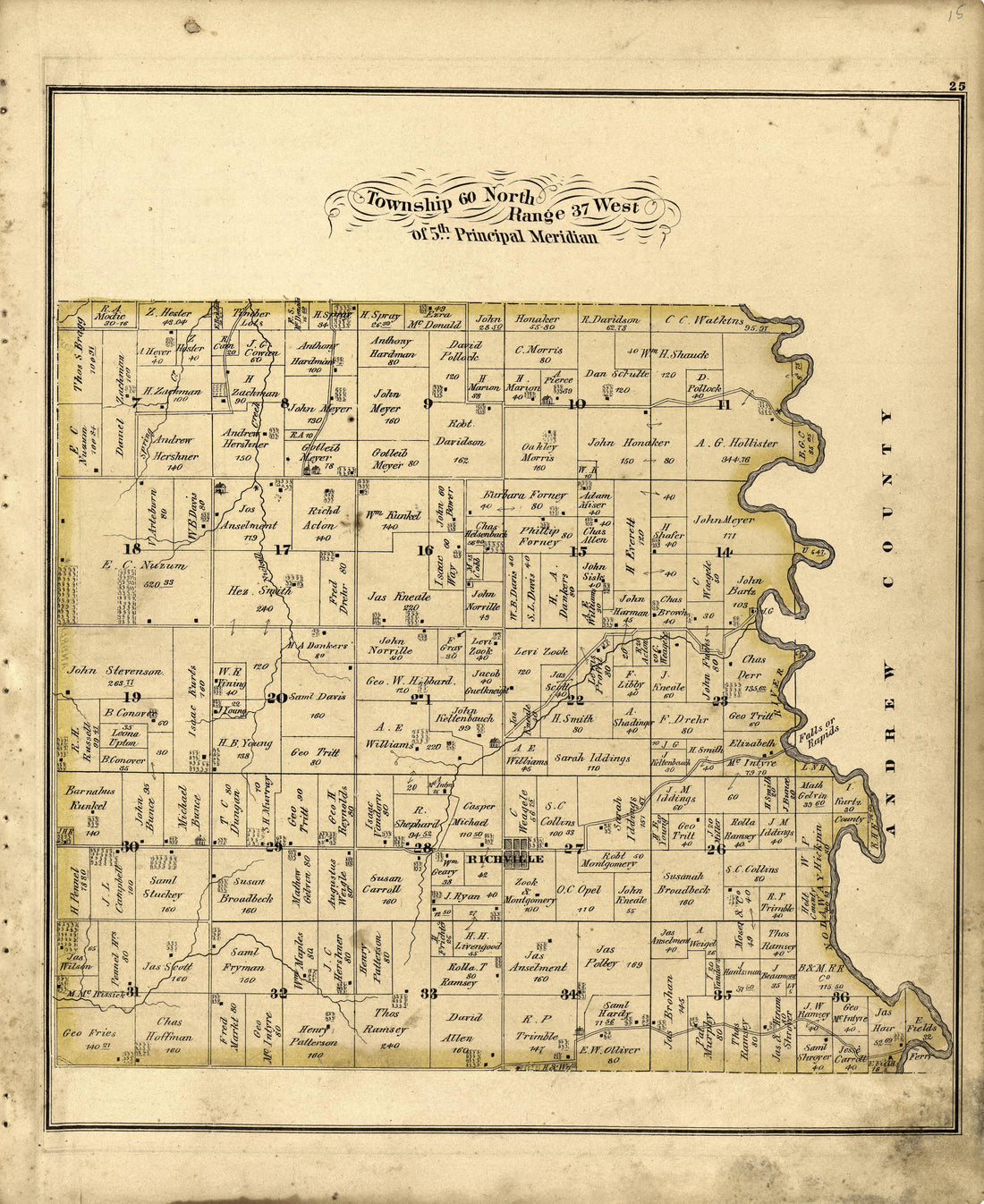 This old map of Holt County, Missouri, was created by Brink, McDonough & Co in 1877