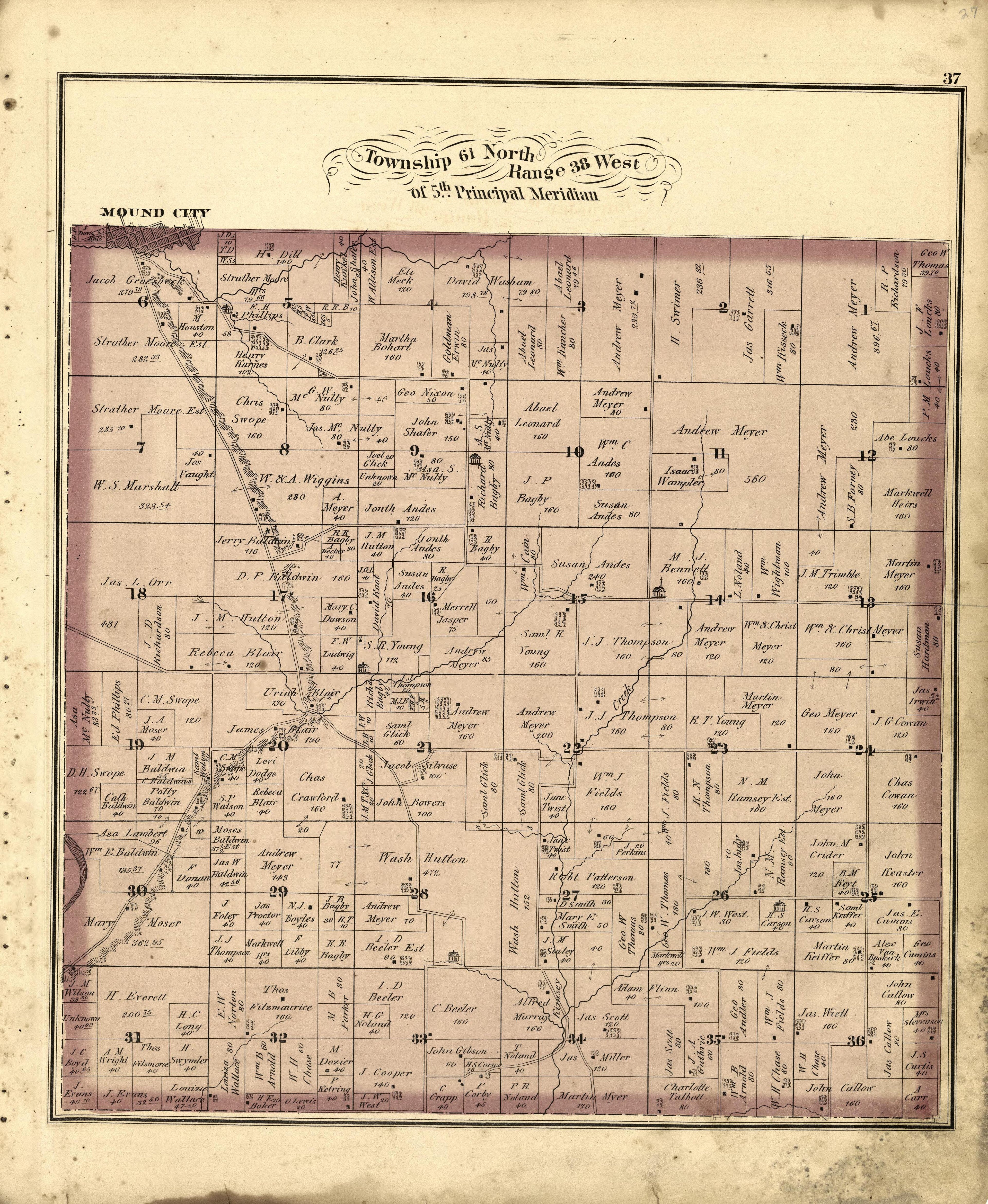 This old map of Holt County, Missouri, was created by Brink, McDonough & Co in 1877