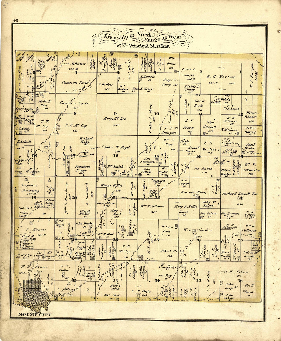 This old map of Holt County, Missouri, was created by Brink, McDonough & Co in 1877