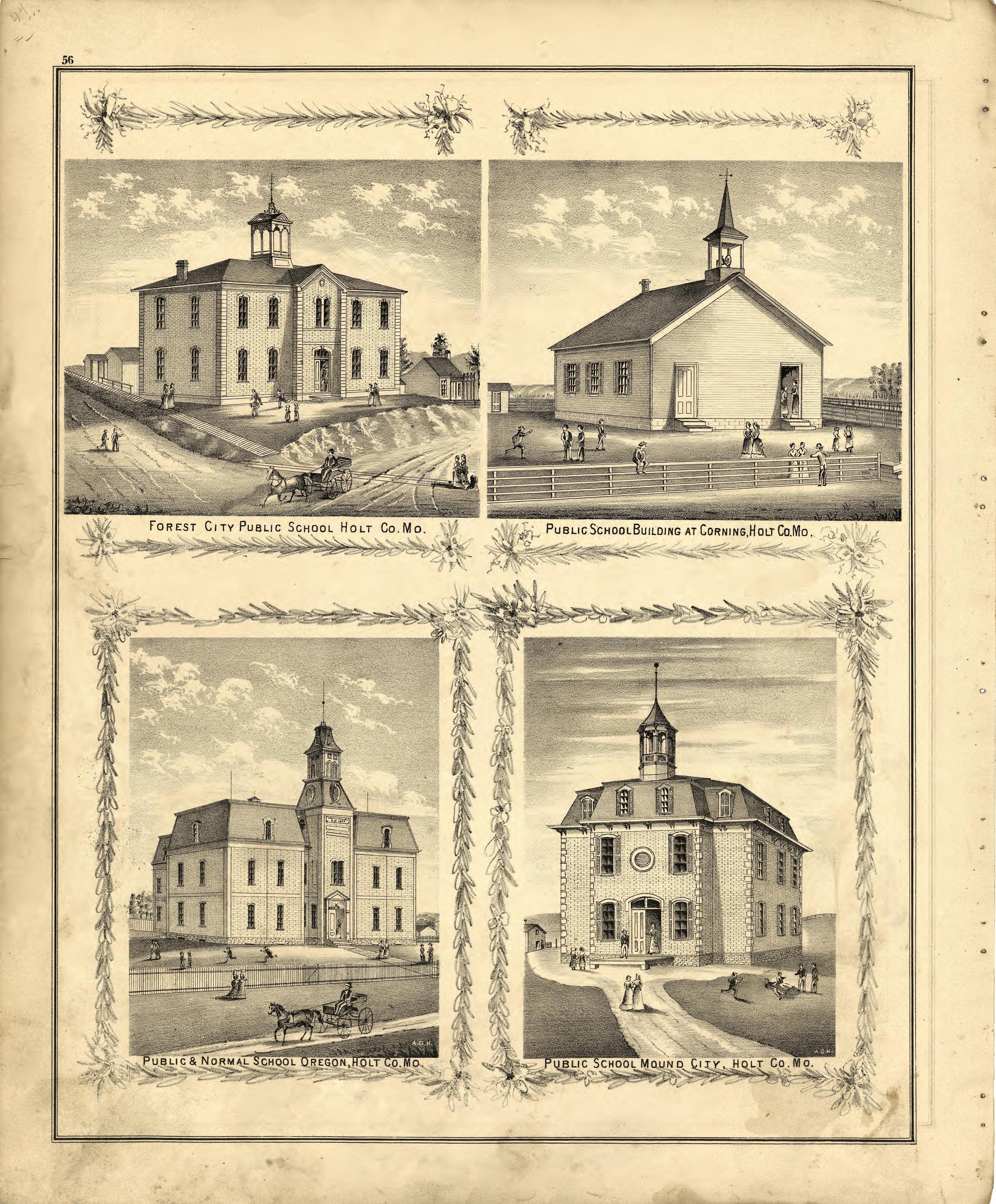 This old map of Holt County, Missouri, was created by Brink, McDonough & Co in 1877