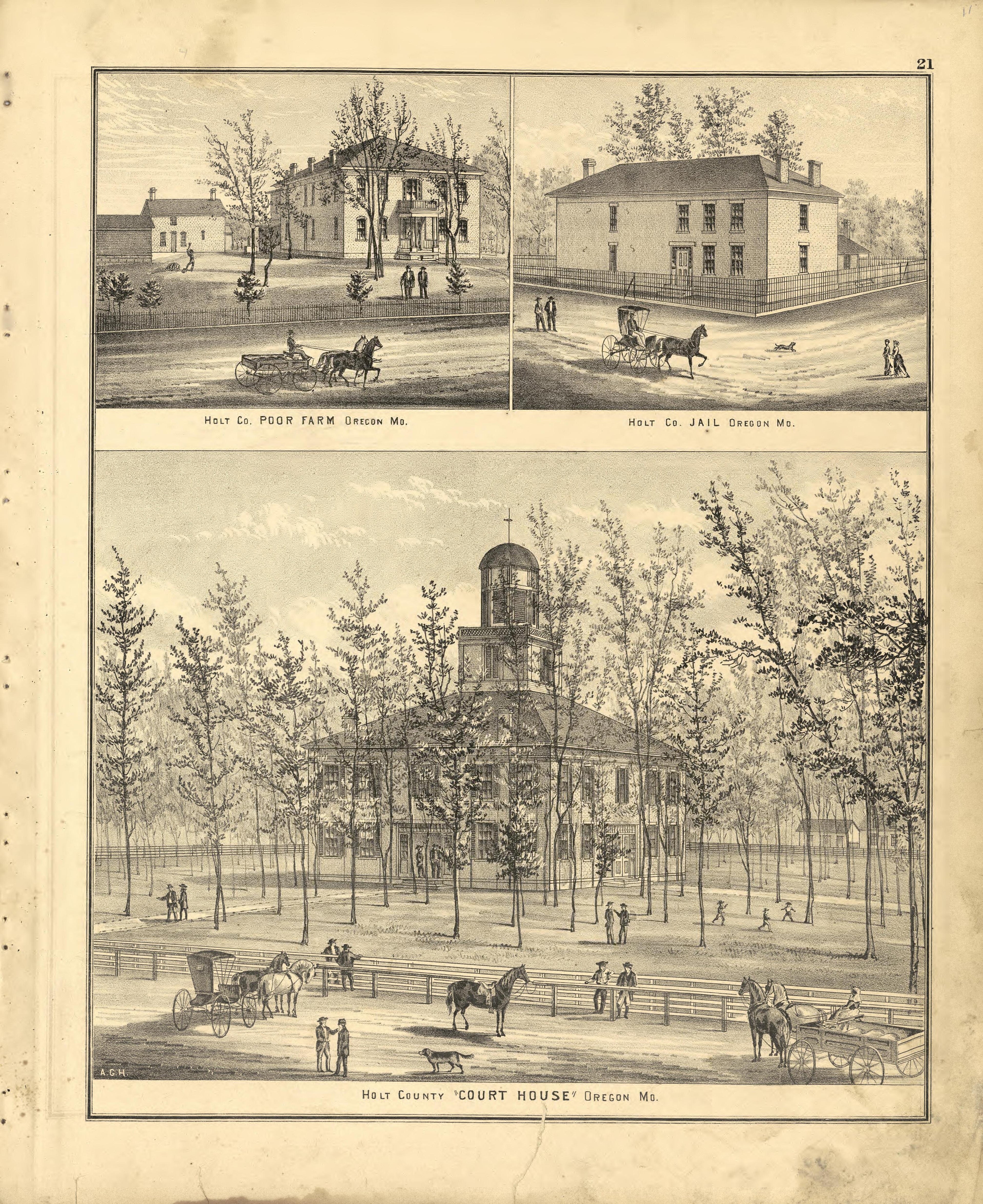 This old map of Holt County, Missouri, was created by Brink, McDonough & Co in 1877