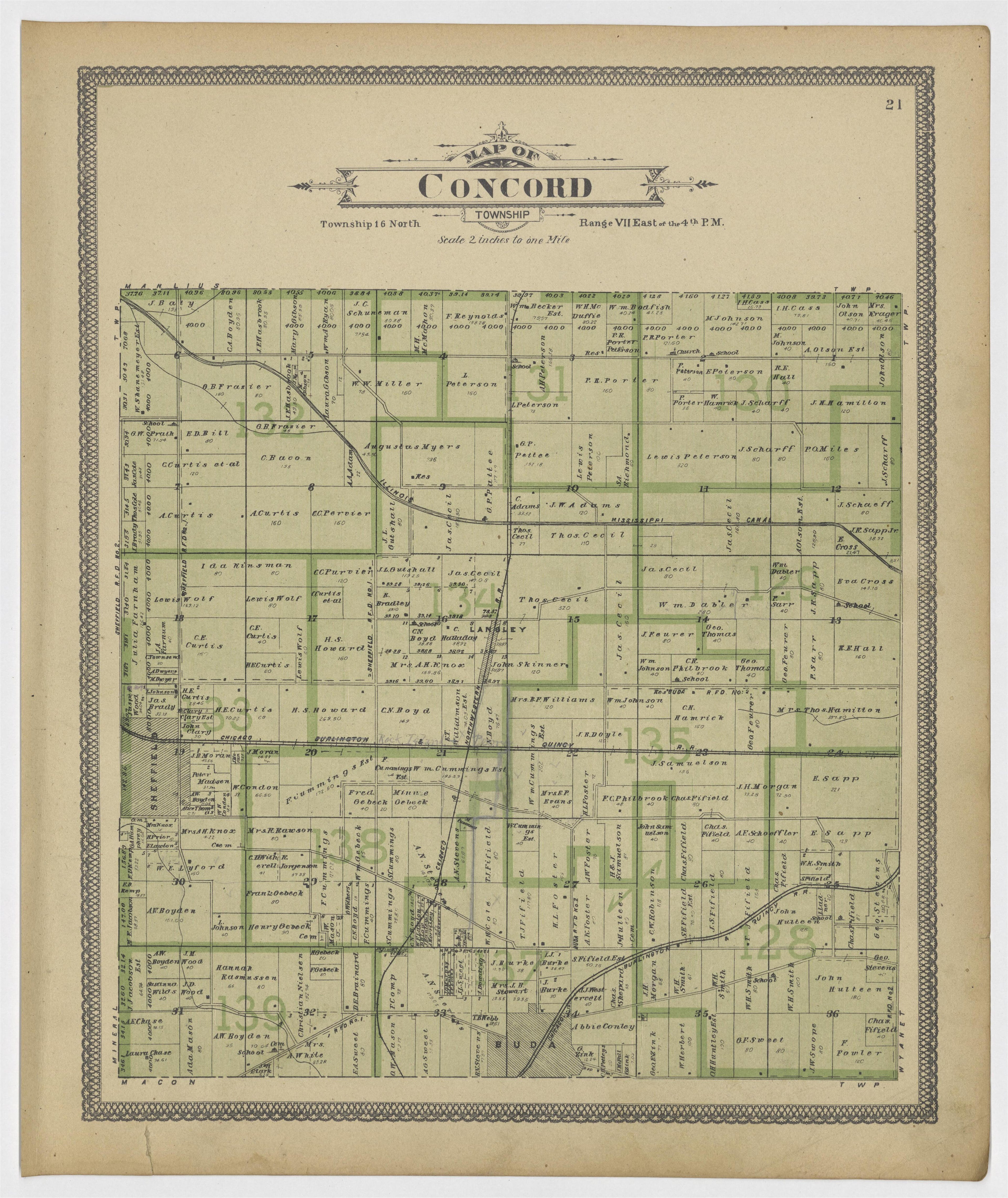 Image 12 of 20th Century Atlas of Bureau County, Illinois from 20th Century Atlas of Bureau County, Illinois : Containing Maps of Villages, Cities and Townships of the County, of the State, United States and World 1905 by Relic Map Company