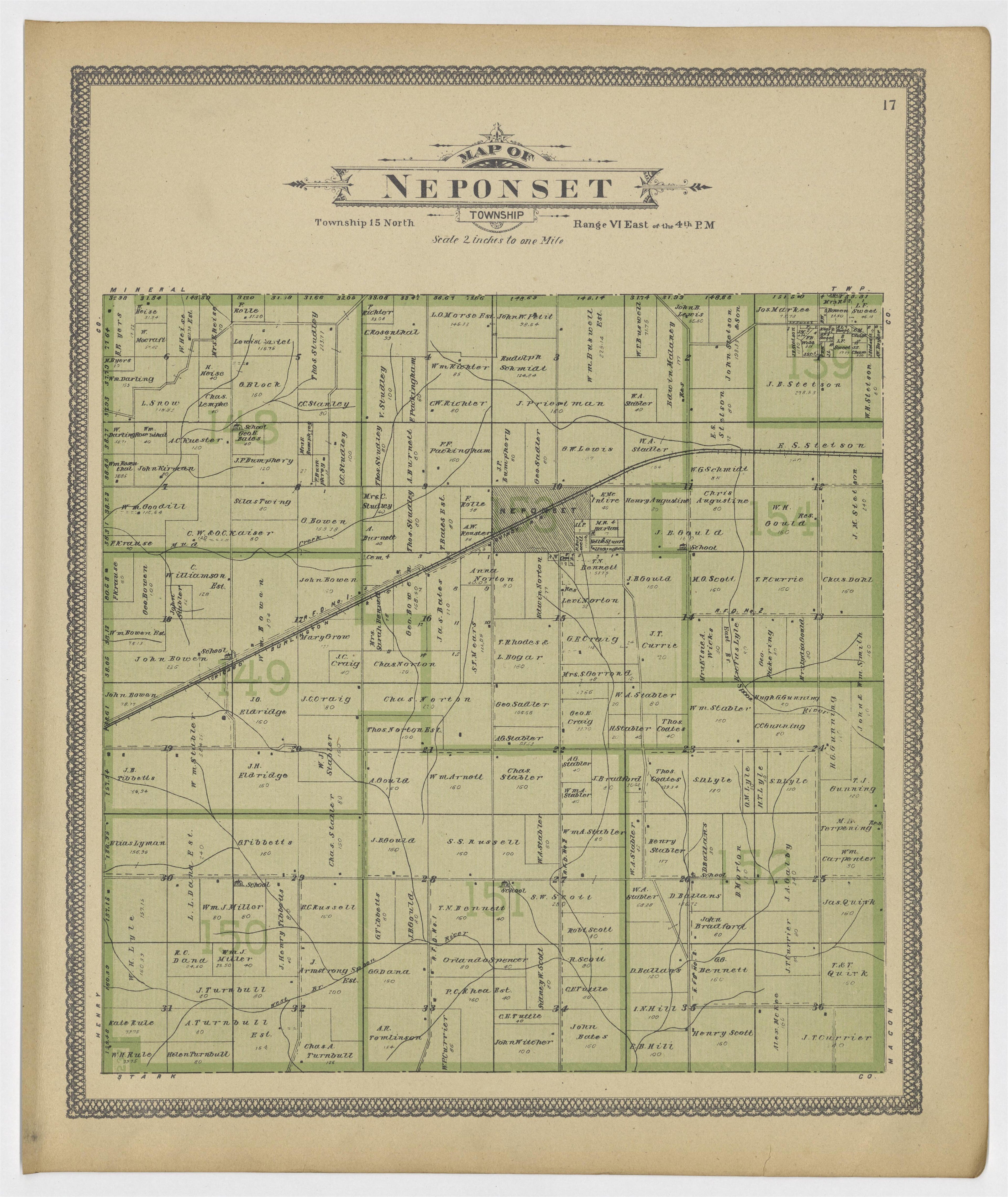 Image 10 of 20th Century Atlas of Bureau County, Illinois from 20th Century Atlas of Bureau County, Illinois : Containing Maps of Villages, Cities and Townships of the County, of the State, United States and World 1905 by Relic Map Company