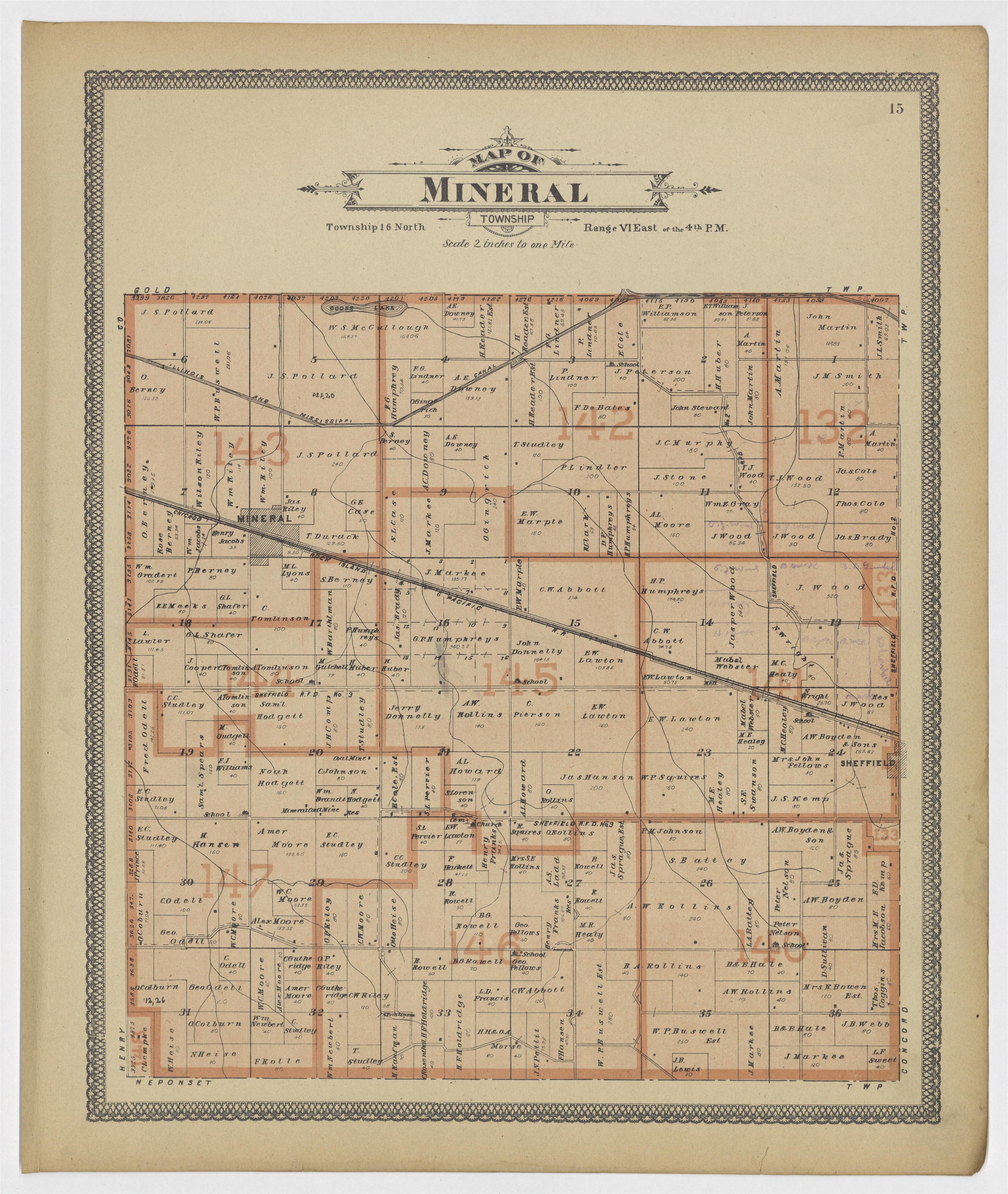 Image 9 of 20th Century Atlas of Bureau County, Illinois from 20th Century Atlas of Bureau County, Illinois : Containing Maps of Villages, Cities and Townships of the County, of the State, United States and World 1905 by Relic Map Company