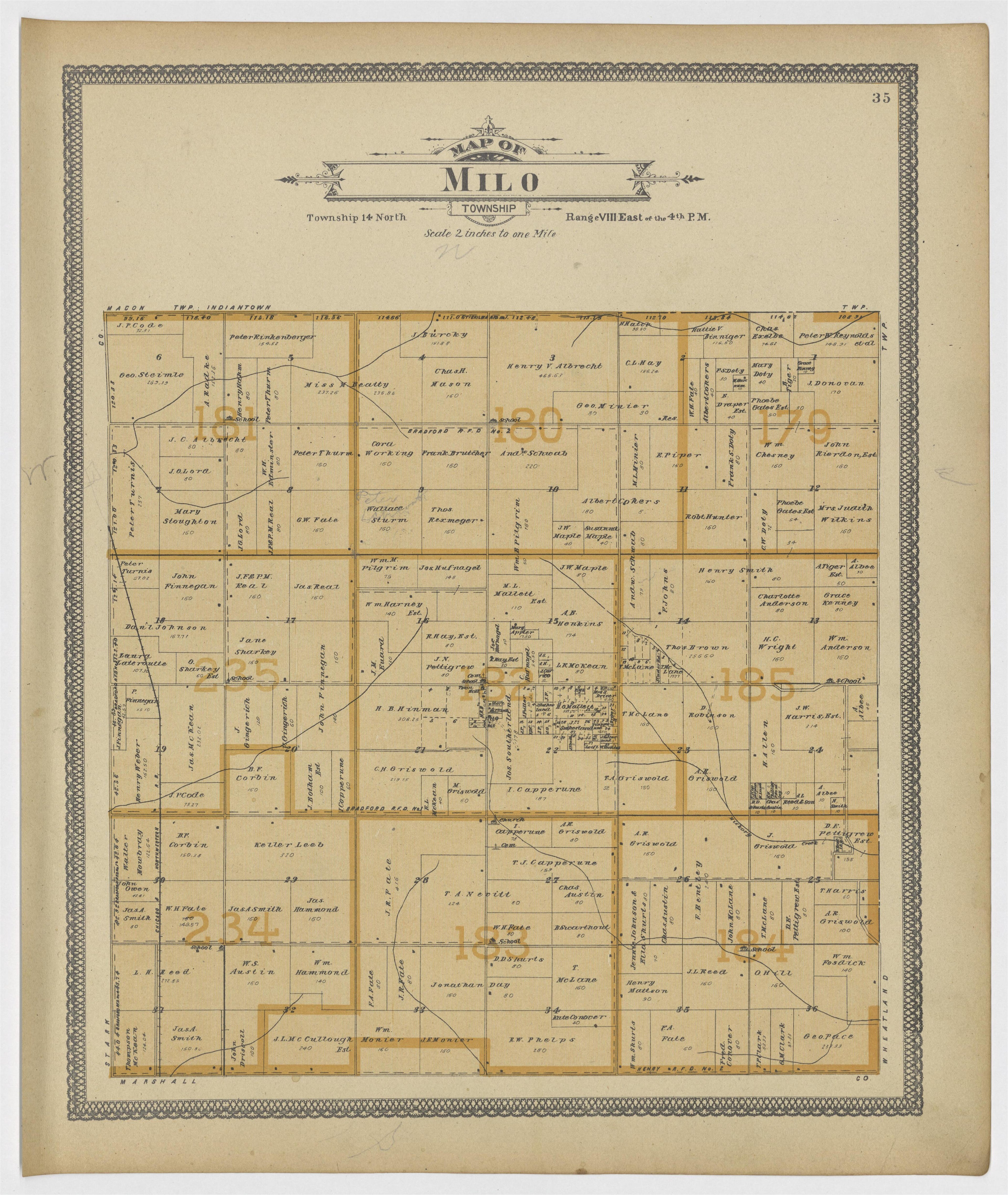 Image 19 of 20th Century Atlas of Bureau County, Illinois from 20th Century Atlas of Bureau County, Illinois : Containing Maps of Villages, Cities and Townships of the County, of the State, United States and World 1905 by Relic Map Company