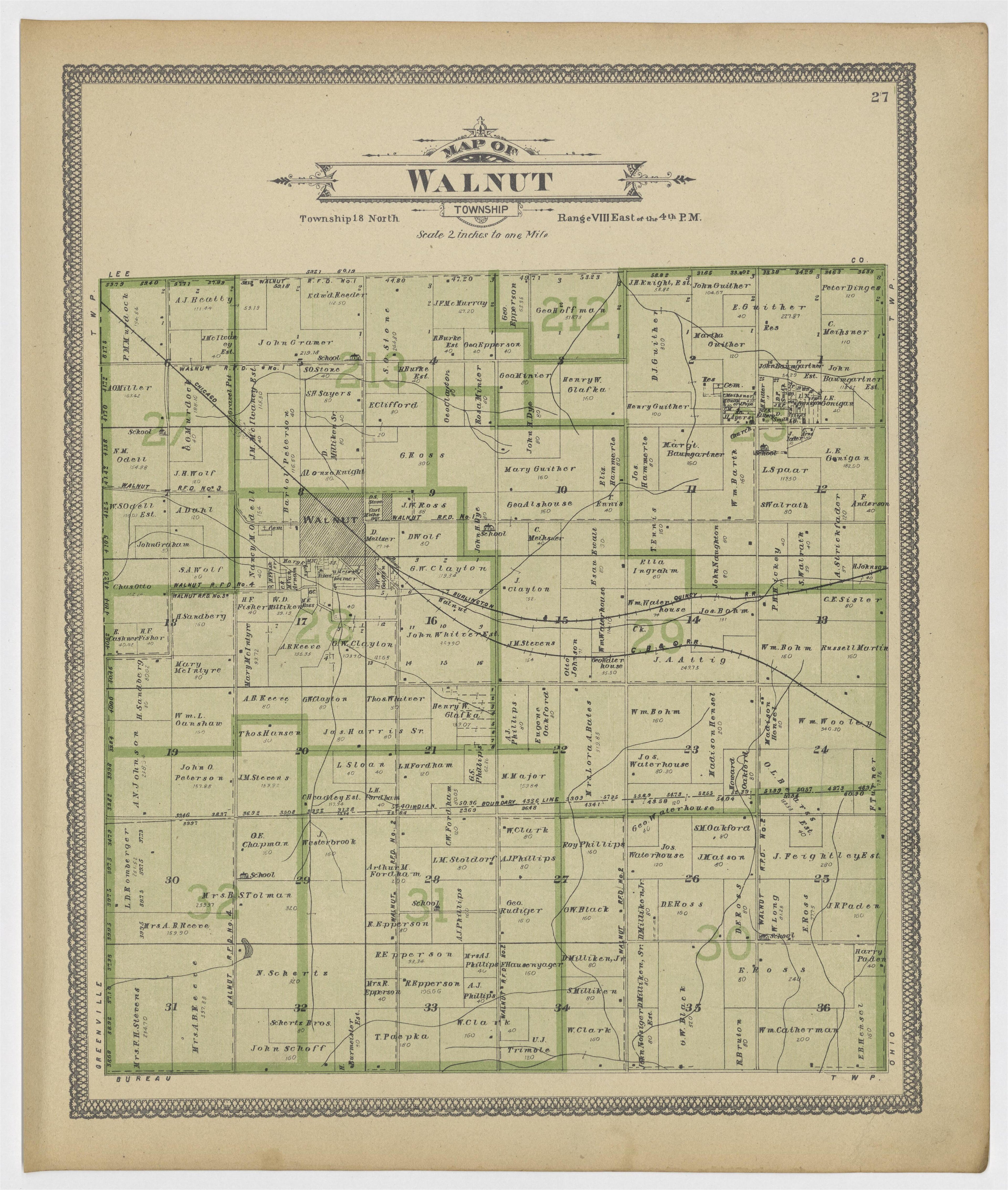 Image 15 of 20th Century Atlas of Bureau County, Illinois from 20th Century Atlas of Bureau County, Illinois : Containing Maps of Villages, Cities and Townships of the County, of the State, United States and World 1905 by Relic Map Company