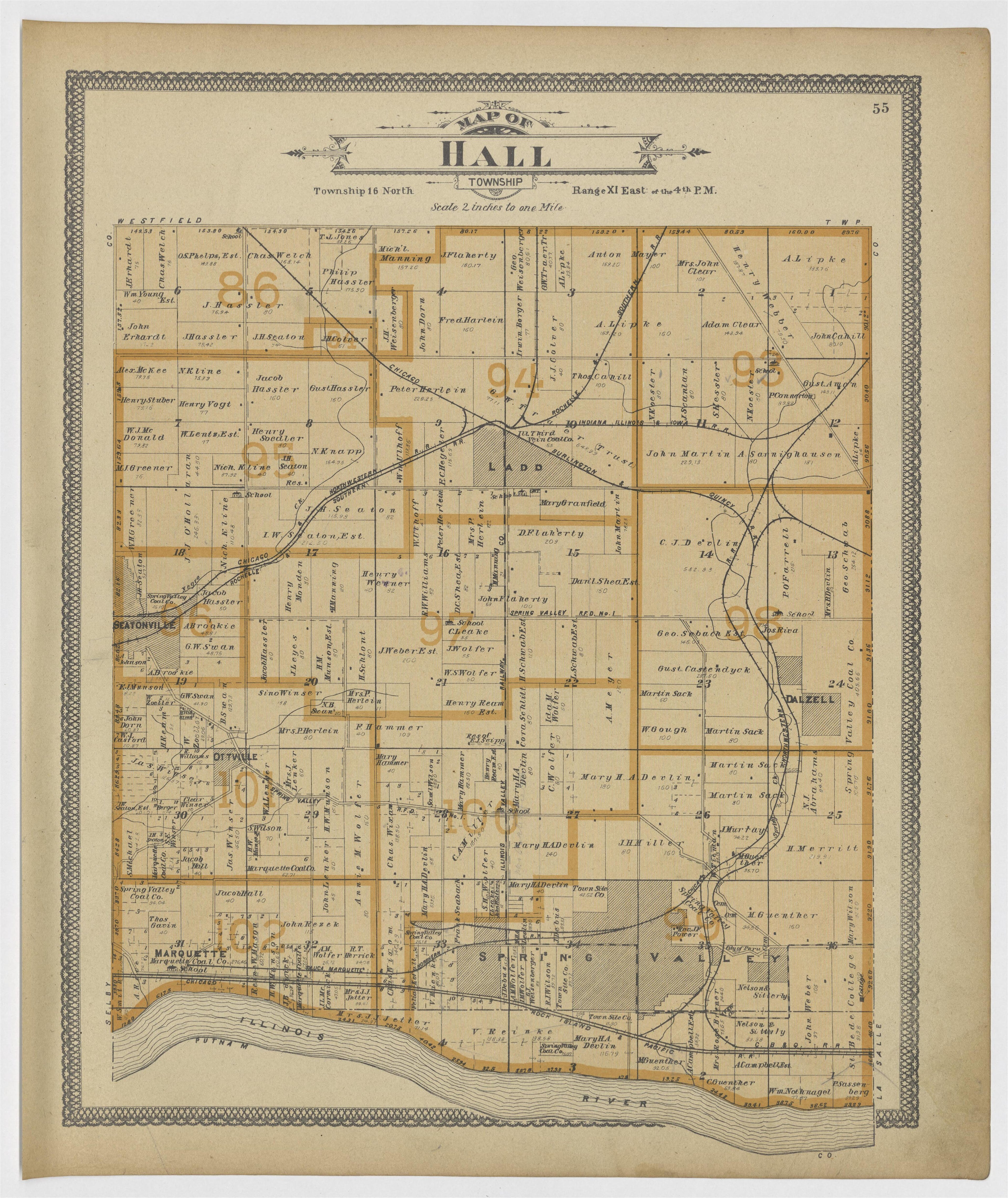 Image 31 of 20th Century Atlas of Bureau County, Illinois from 20th Century Atlas of Bureau County, Illinois : Containing Maps of Villages, Cities and Townships of the County, of the State, United States and World 1905 by Relic Map Company
