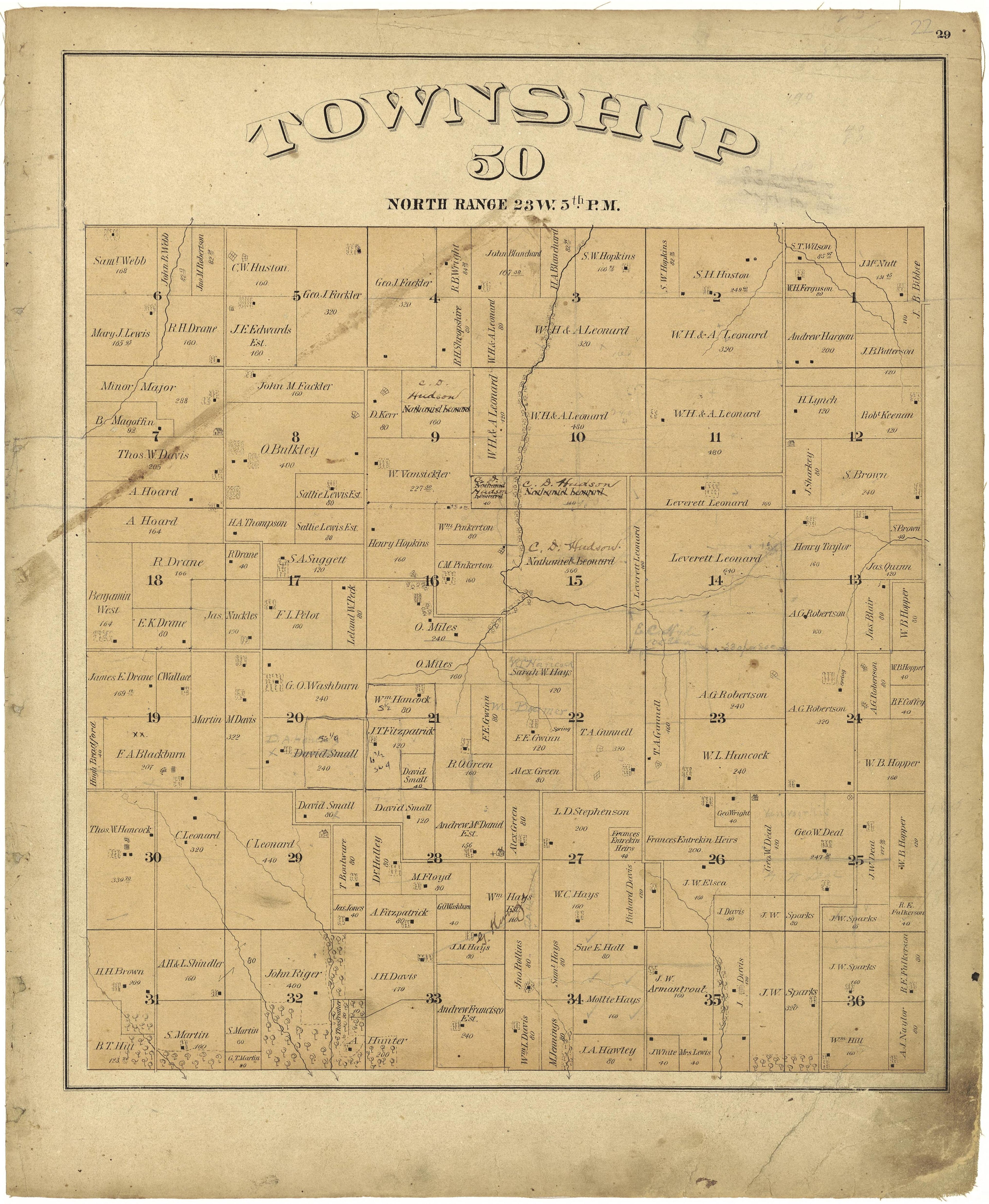 This old map of Missouri, Saline County, was created by Missouri Publishing Co in 1876