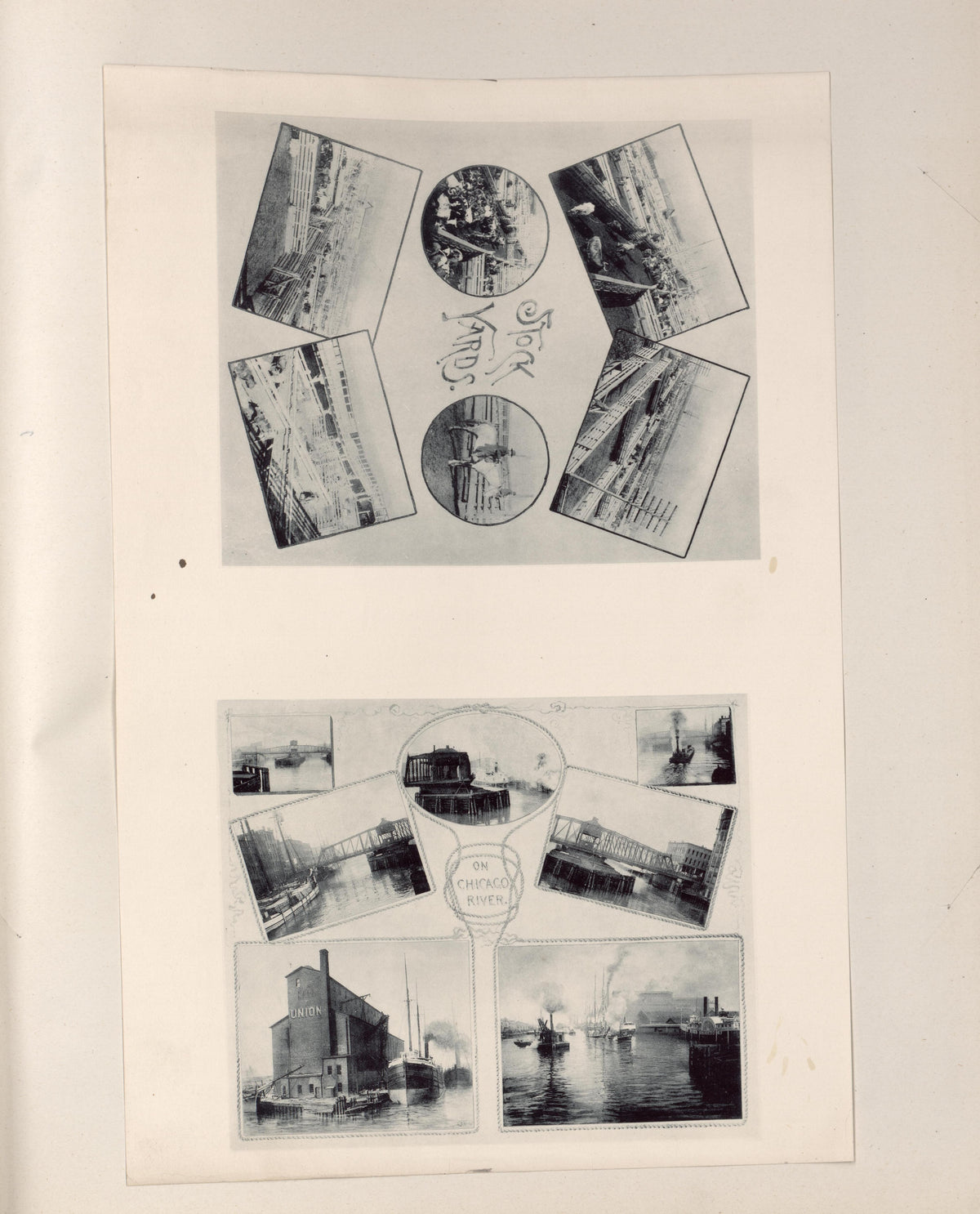Views of Bridges and Piers On the Chicago River and Stock Yards from Atlas of the War of the Rebellion Giving Union and Confederate Armies by Actual Surveys by the Union and Confederate Engineers, and Approved by the Officers In Command, of All the Ma... by Relic Map Company